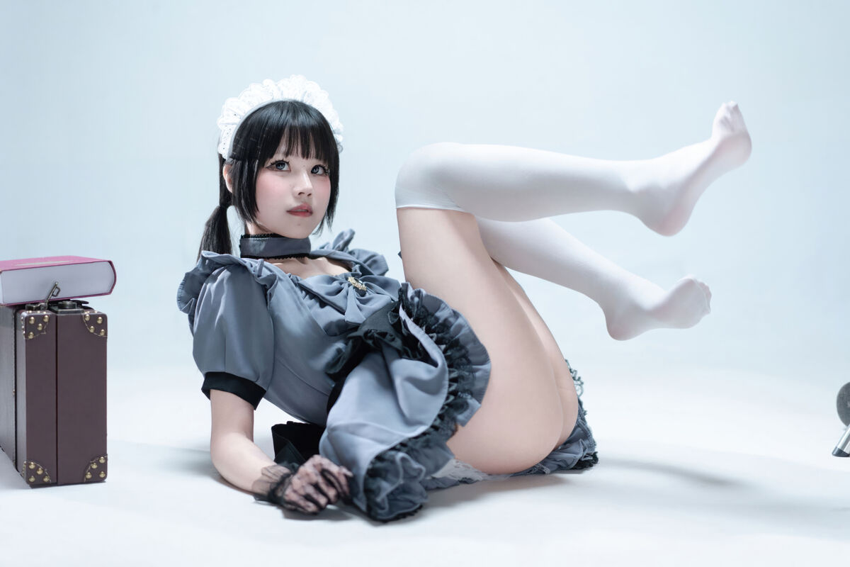 Coser@清水凪 - 手提箱与灰色女仆