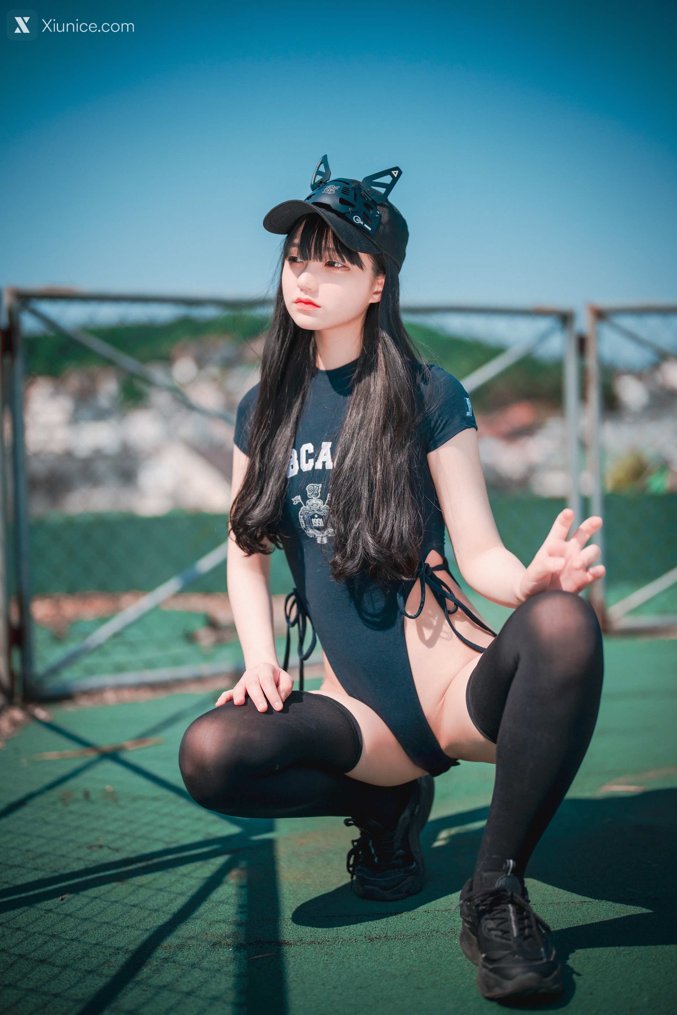 DJAWA Photo – Jeong Jenny (정제니) – Classic Athletic Girl in Navy Blue 4K