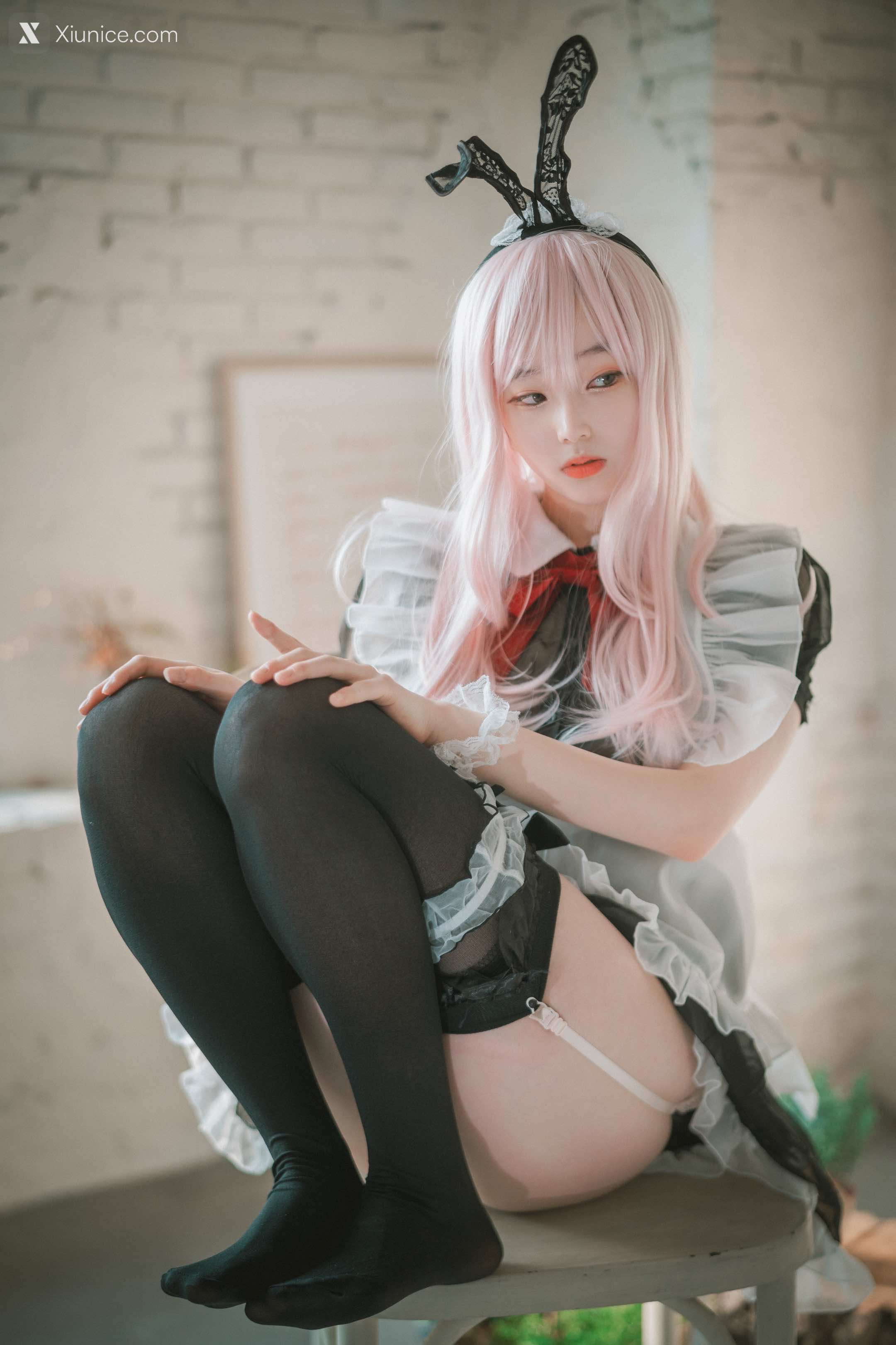 DJAWA Photo – Bambi (밤비) – Sheer Bunny Maid 4K