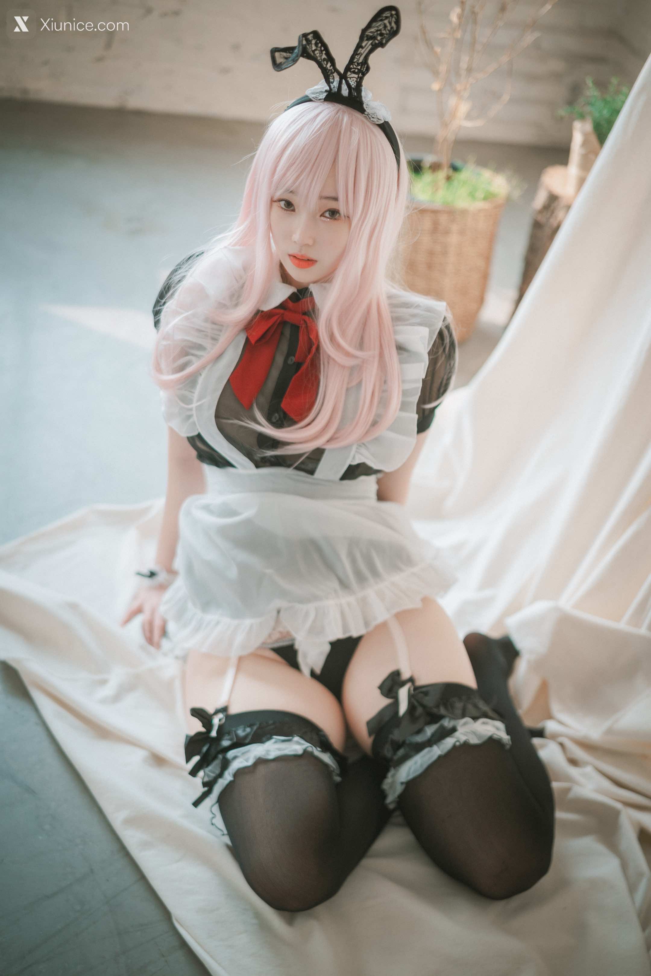 DJAWA Photo – Bambi (밤비) – Sheer Bunny Maid 4K
