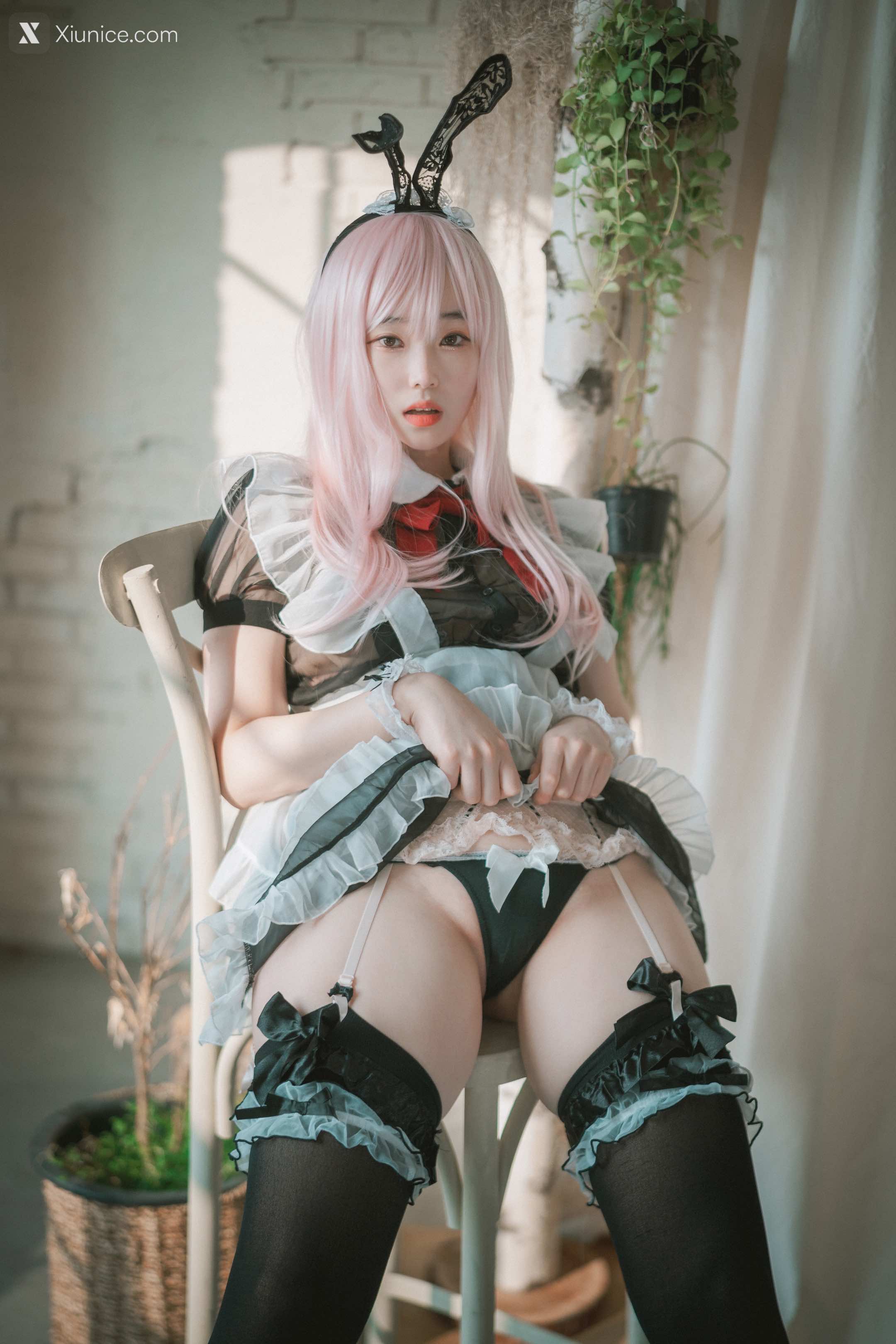 DJAWA Photo – Bambi (밤비) – Sheer Bunny Maid 4K