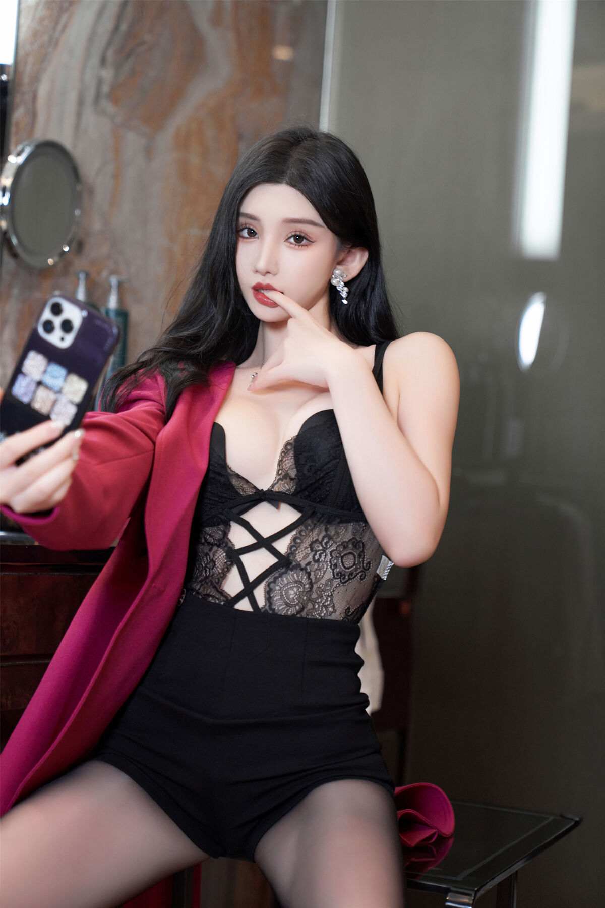 内购无水印 Zhou Yuxi 周于希 - 秀人网模特 蕾丝黑丝直播 Part01