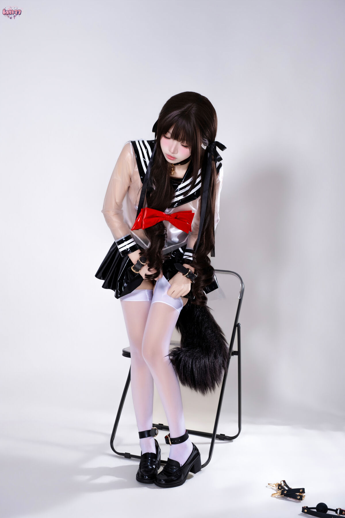 Coser@柒柒要乖哦 - 兽尾透明JK Part01