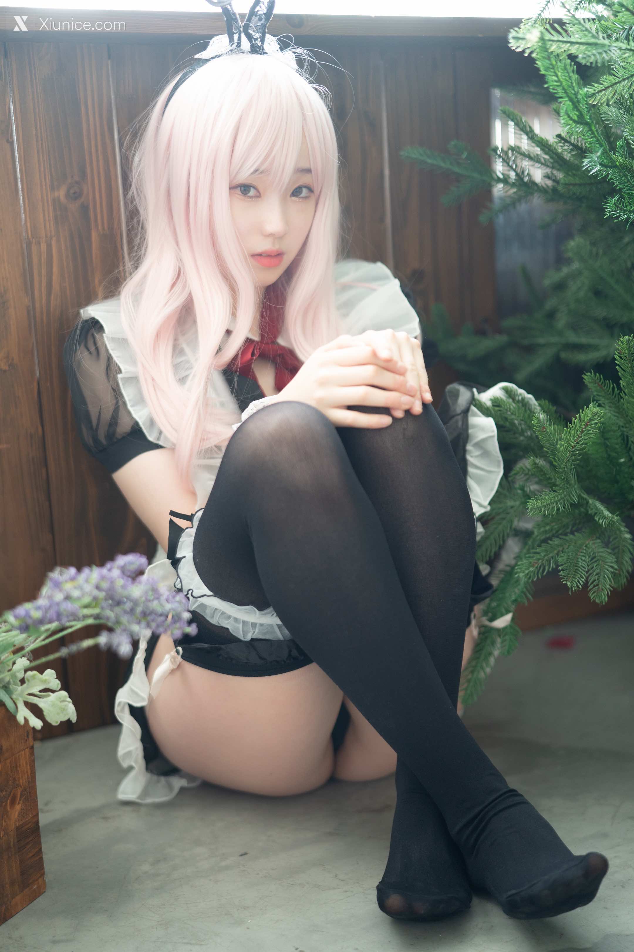 DJAWA Photo – Bambi (밤비) – Sheer Bunny Maid 4K