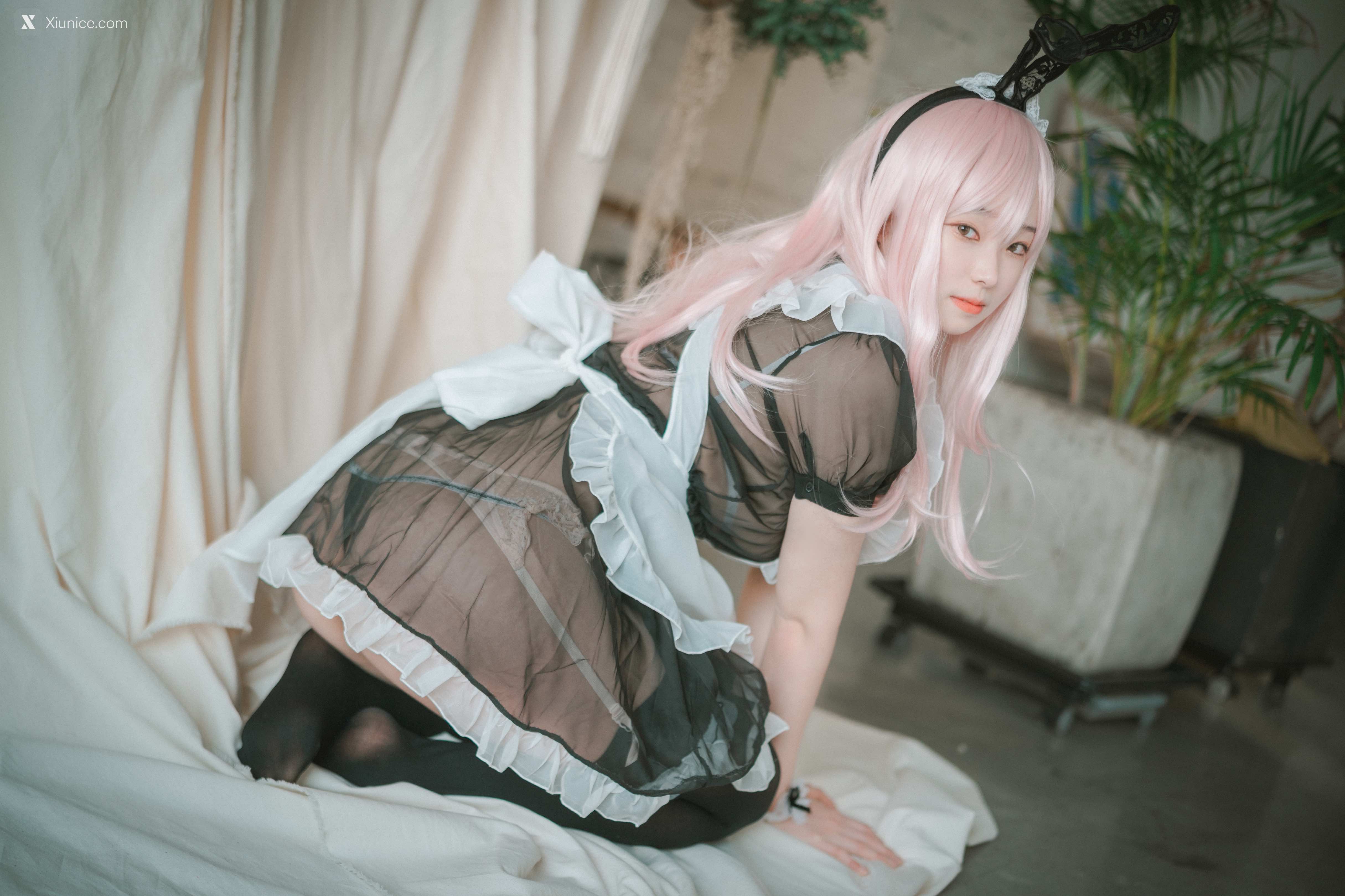 DJAWA Photo – Bambi (밤비) – Sheer Bunny Maid 4K