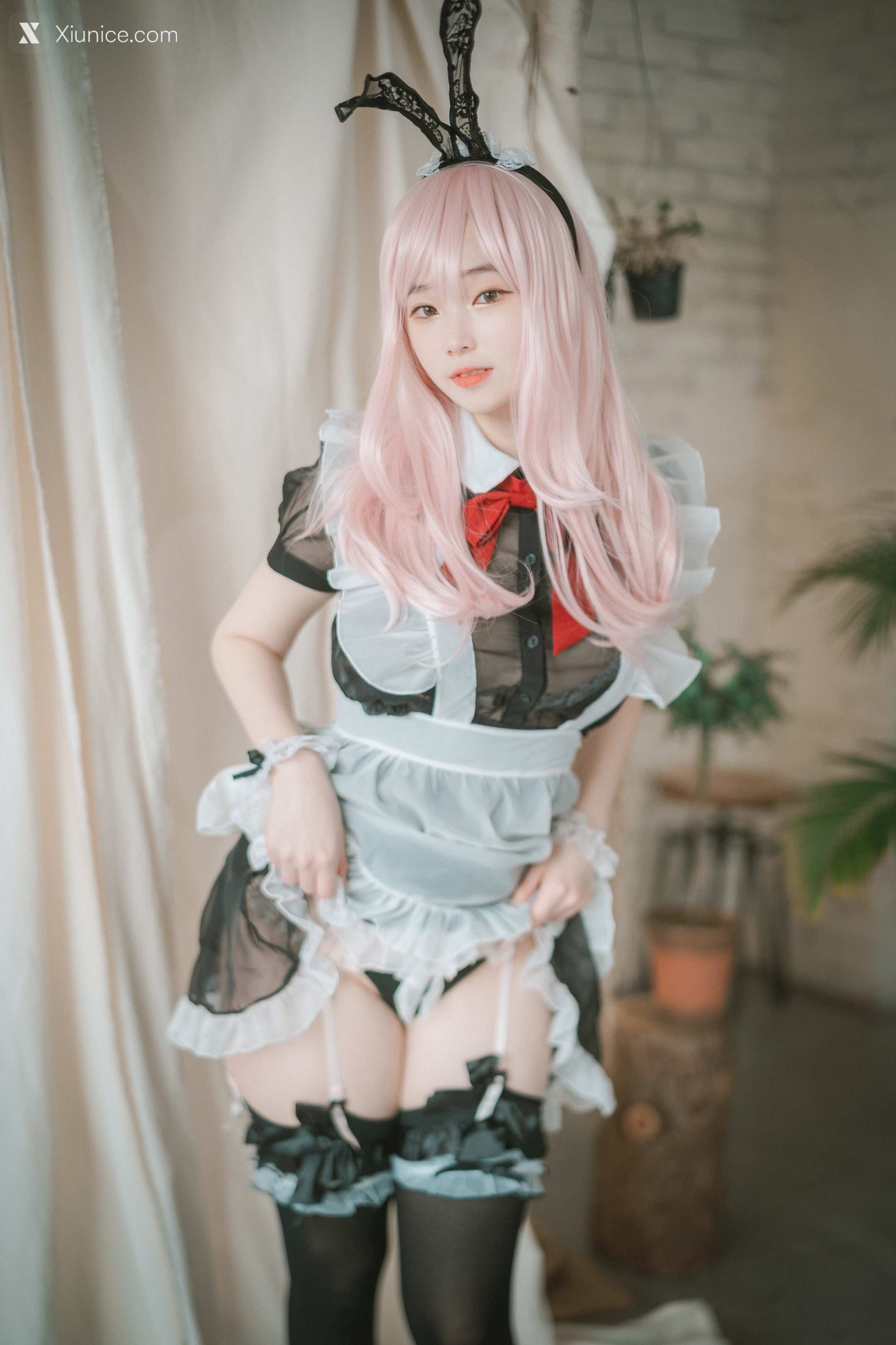 DJAWA Photo – Bambi (밤비) – Sheer Bunny Maid 4K
