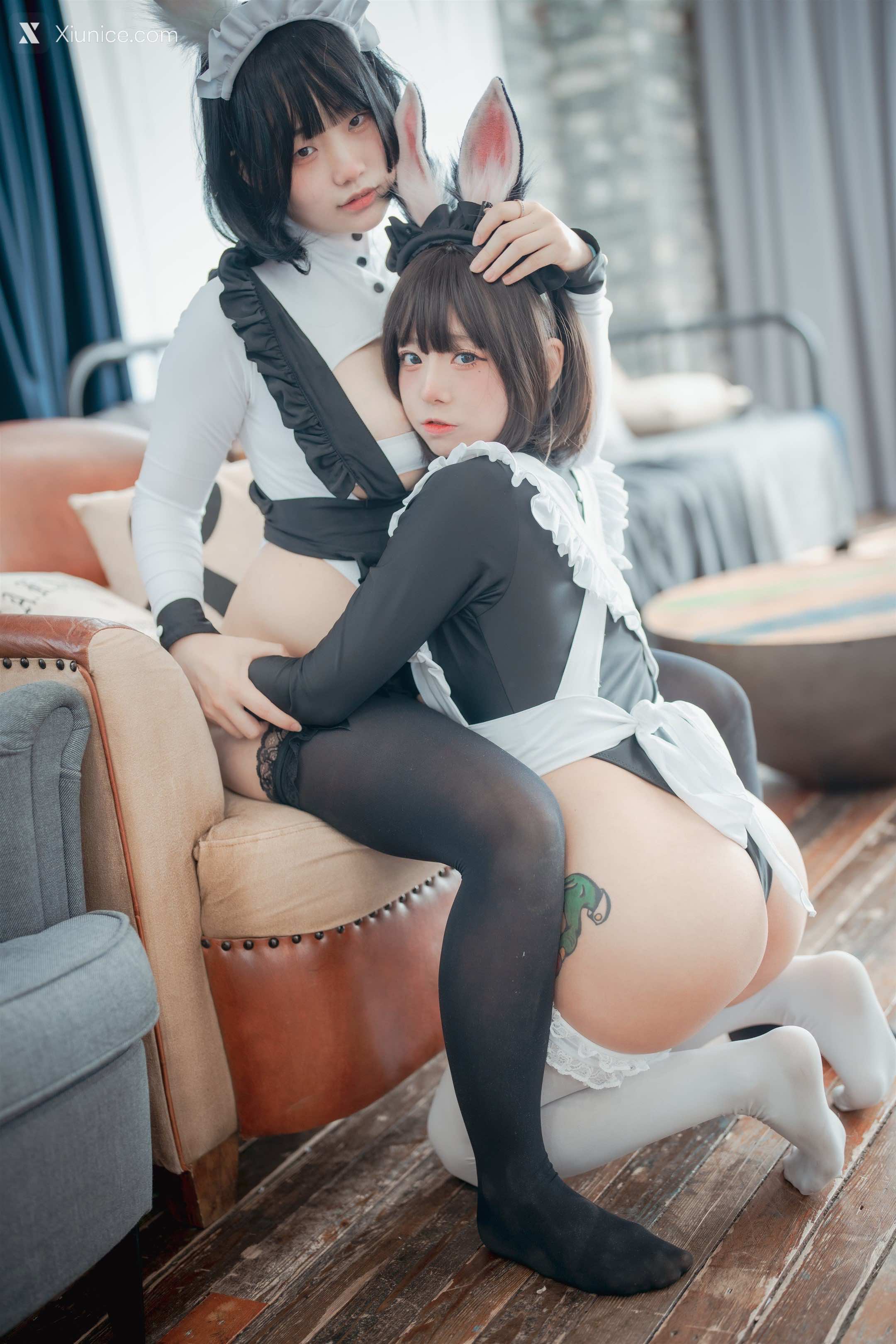 DJAWA Photo – Maruemon (마루에몽) & Mimmi (밈미) – Maid Mansion W² 4K