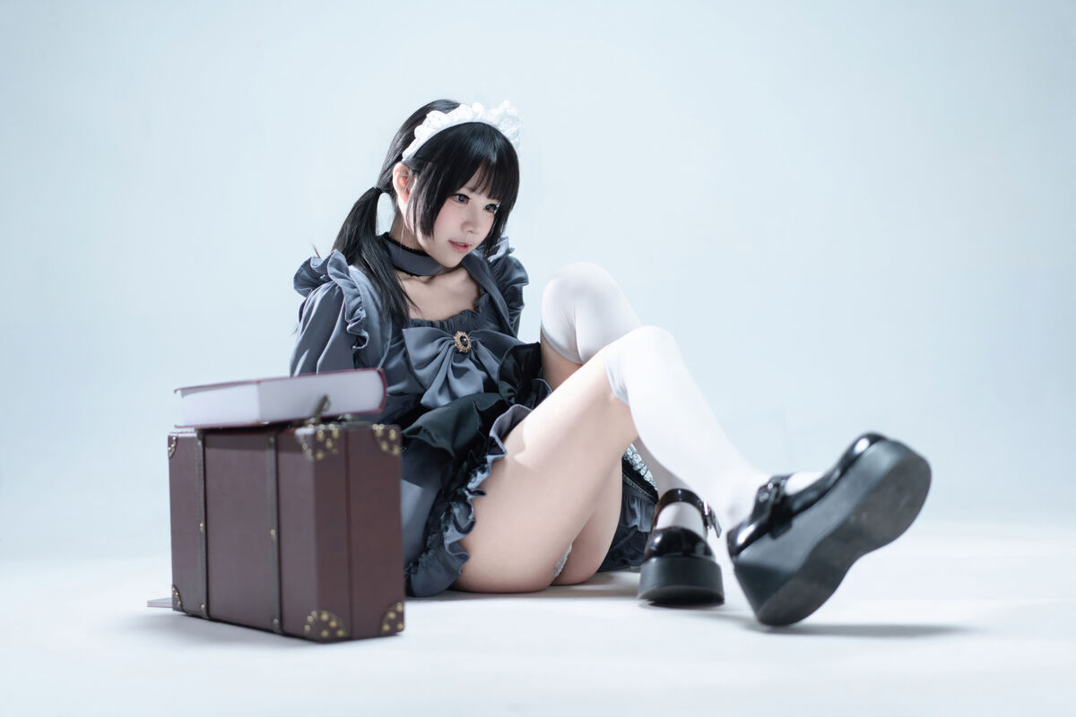 Coser@清水凪 - 手提箱与灰色女仆