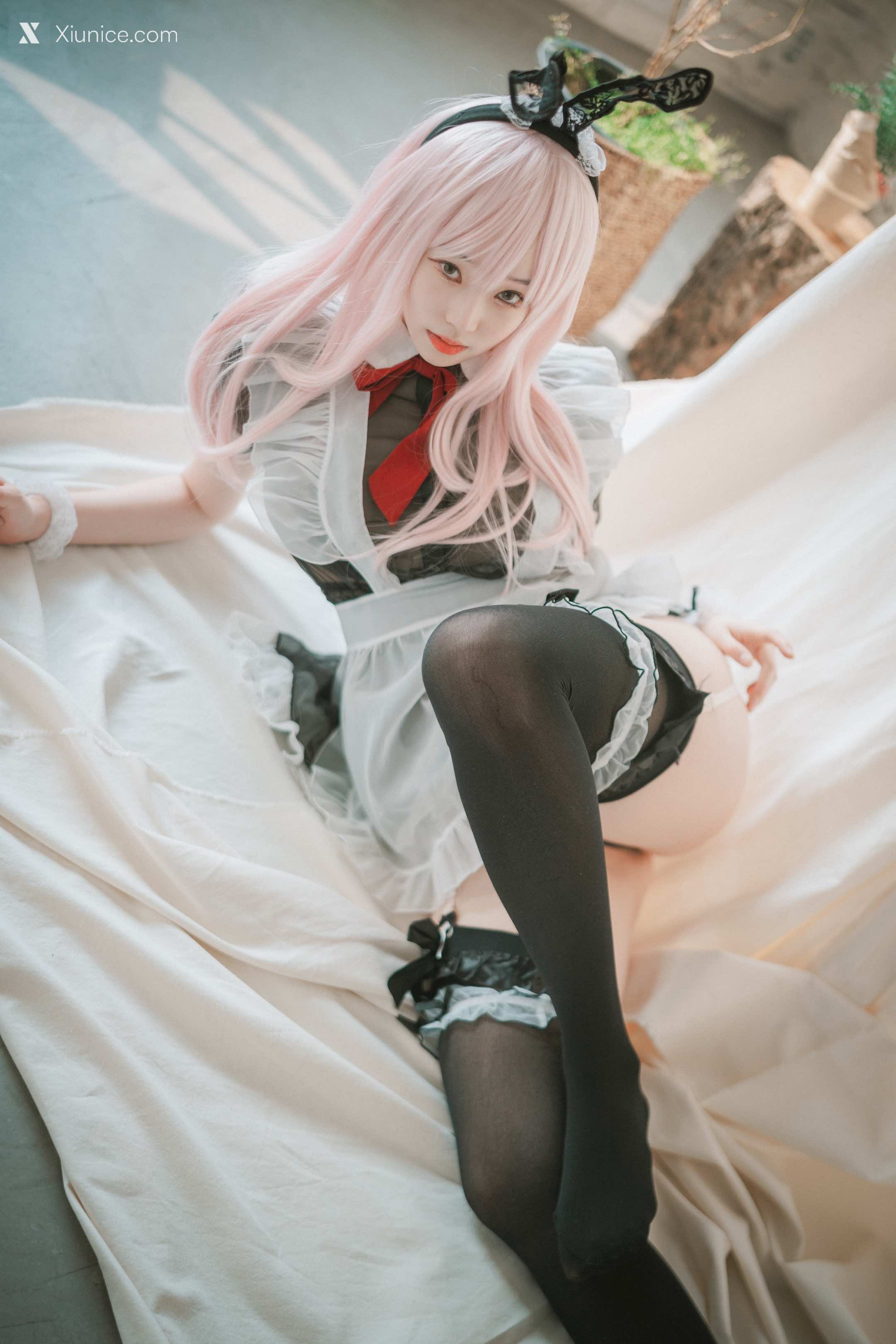 DJAWA Photo – Bambi (밤비) – Sheer Bunny Maid 4K