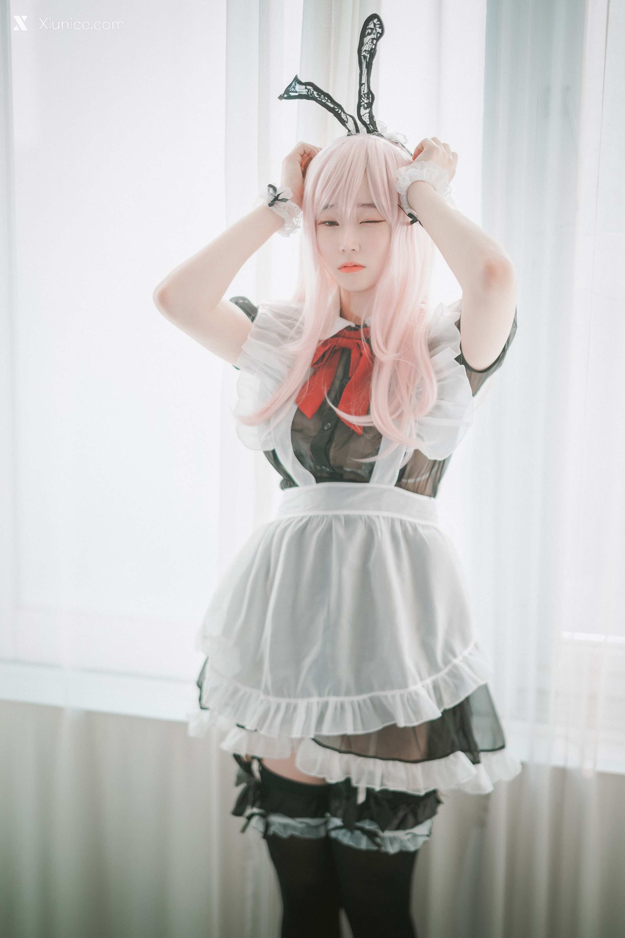 DJAWA Photo – Bambi (밤비) – Sheer Bunny Maid 4K