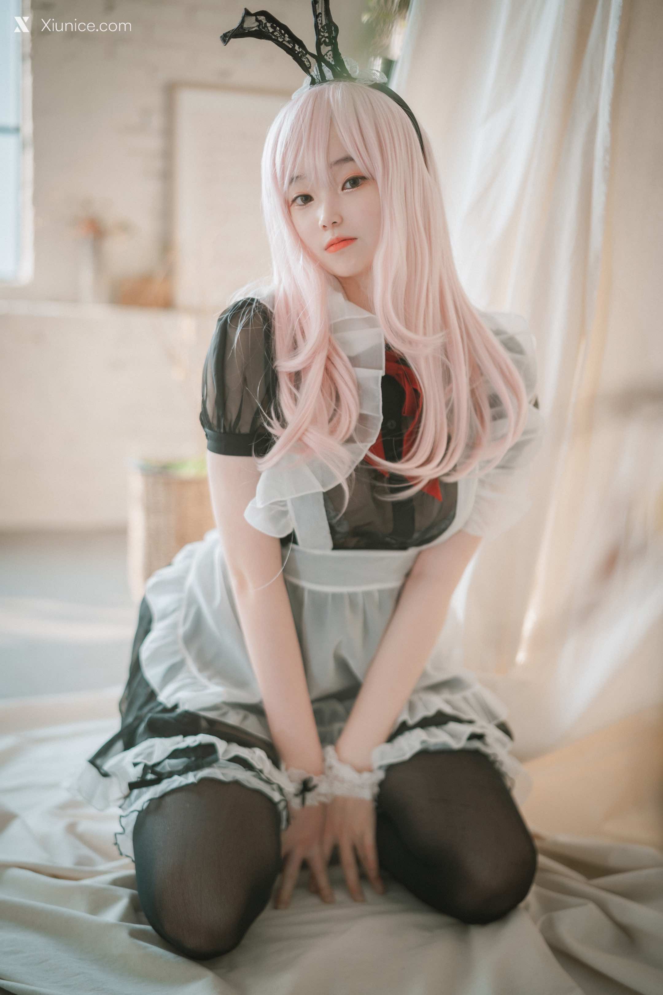 DJAWA Photo – Bambi (밤비) – Sheer Bunny Maid 4K