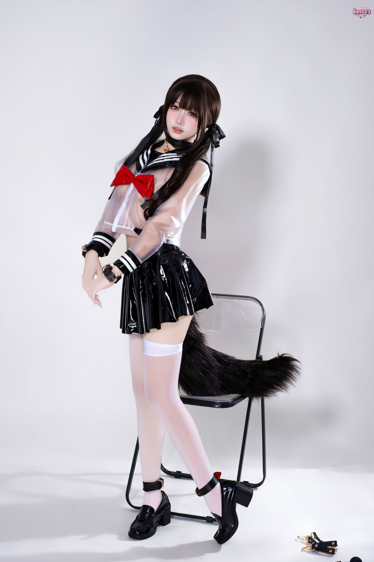 Coser@柒柒要乖哦 - 兽尾透明JK Part01