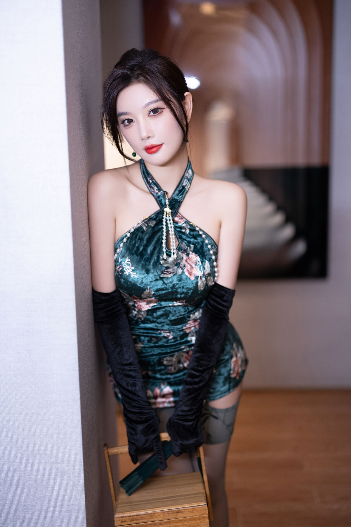 内购无水印 Yang Chen Chen 杨晨晨Yome - 秀人网模特 绿色情趣内衣 Part01