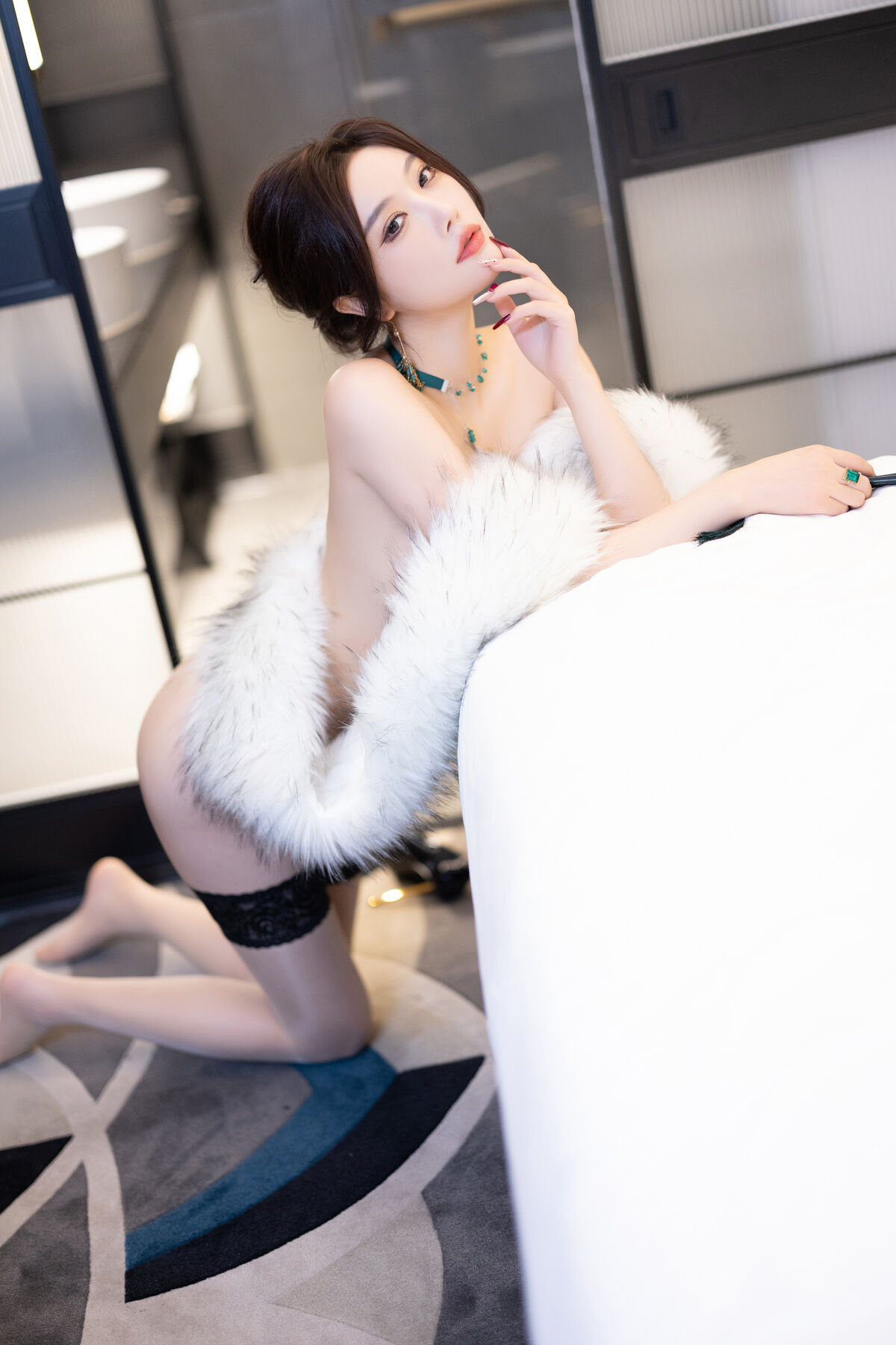 内购无水印 Yang Chen Chen 杨晨晨Yome - 秀人网模特 绿色情趣内衣 Part02