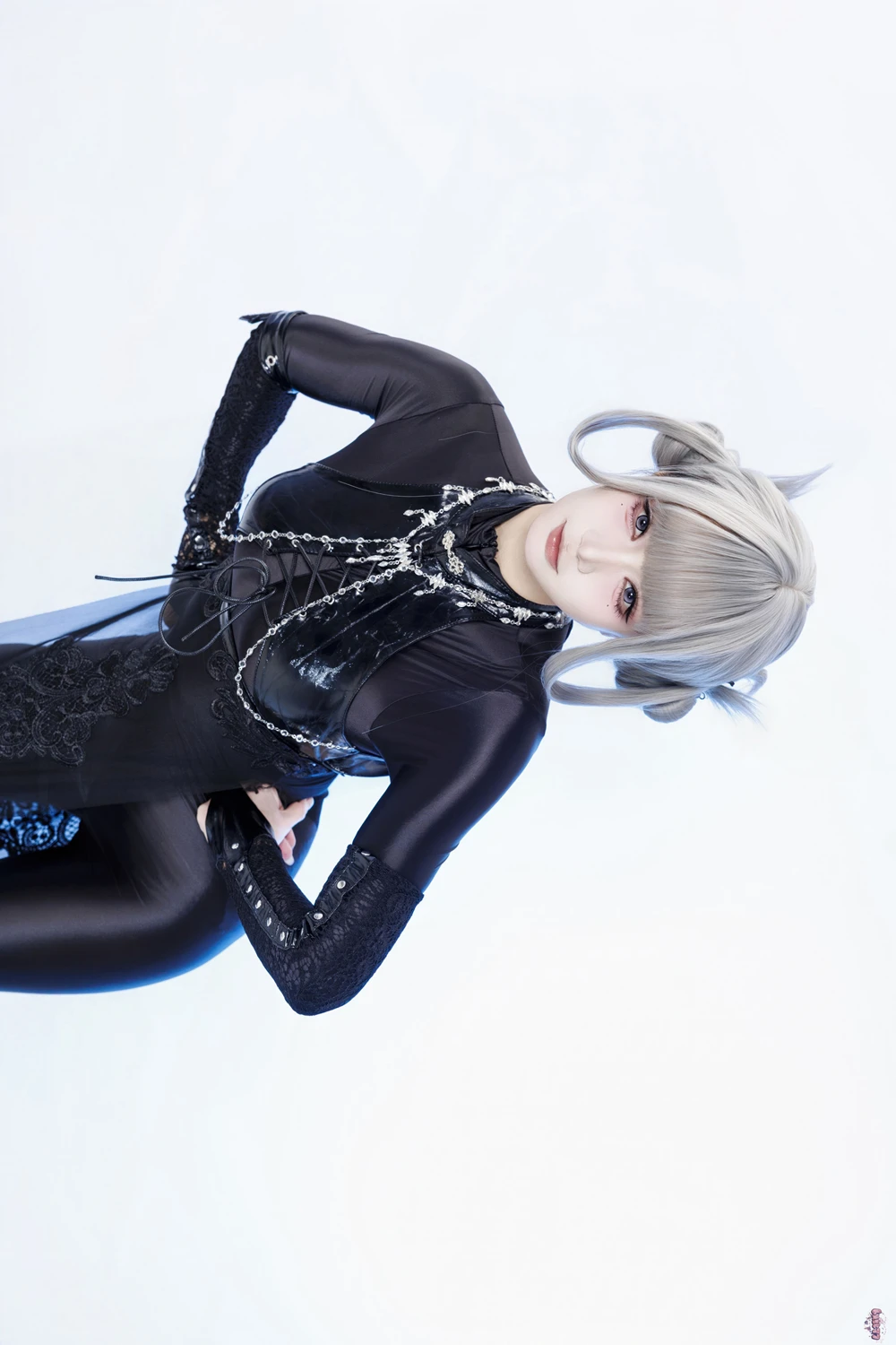 Cosplay 柒柒要乖哦 – 黑靡烟旗袍