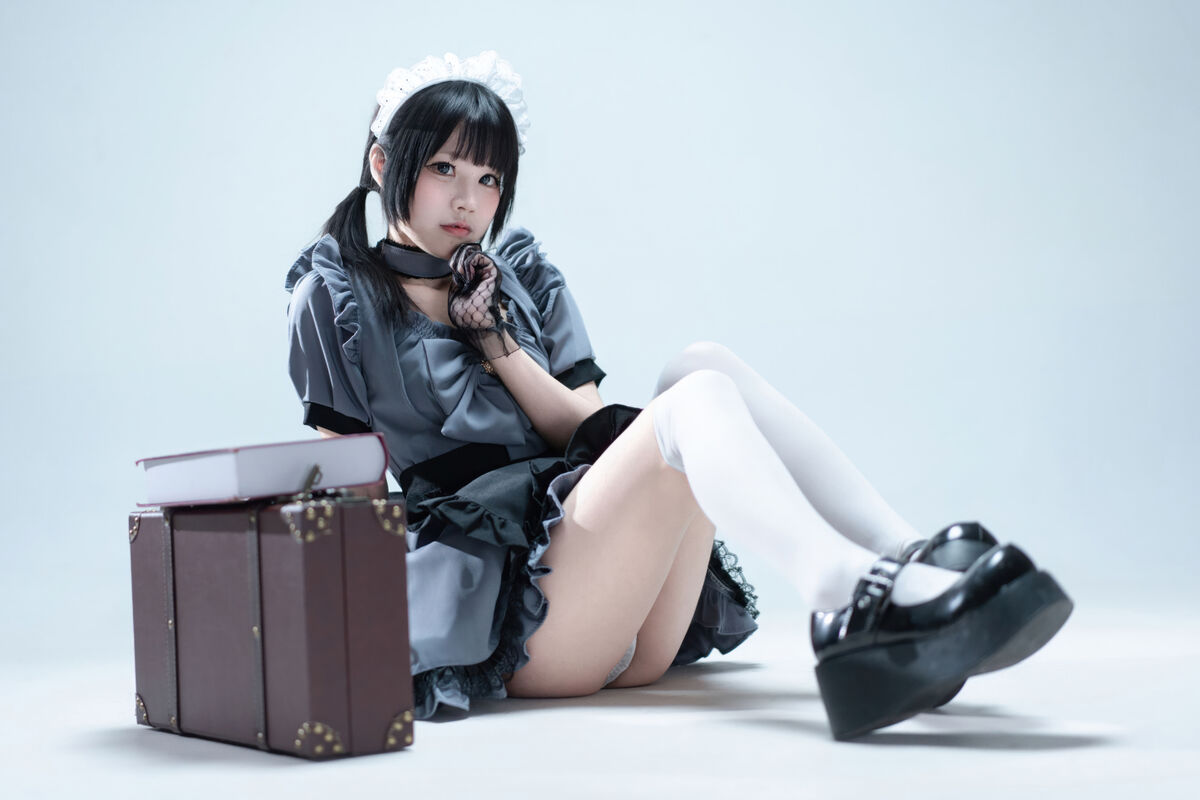 Coser@清水凪 - 手提箱与灰色女仆