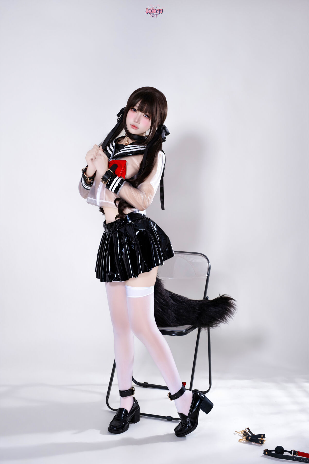 Coser@柒柒要乖哦 - 兽尾透明JK Part01