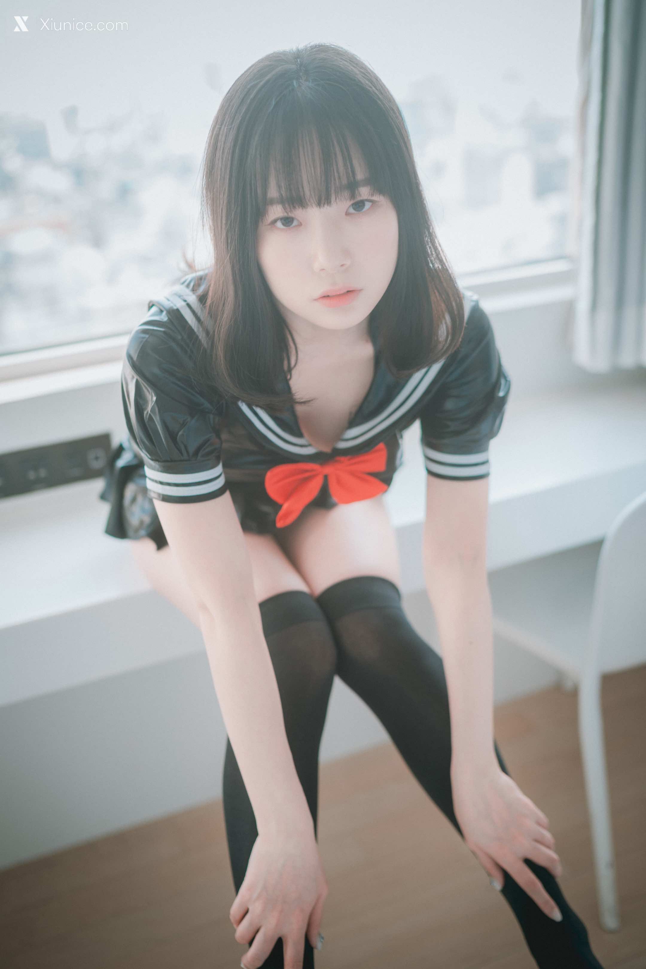 DJAWA Photo – Pia (피아) – Leather Black Schoolgirl 4K