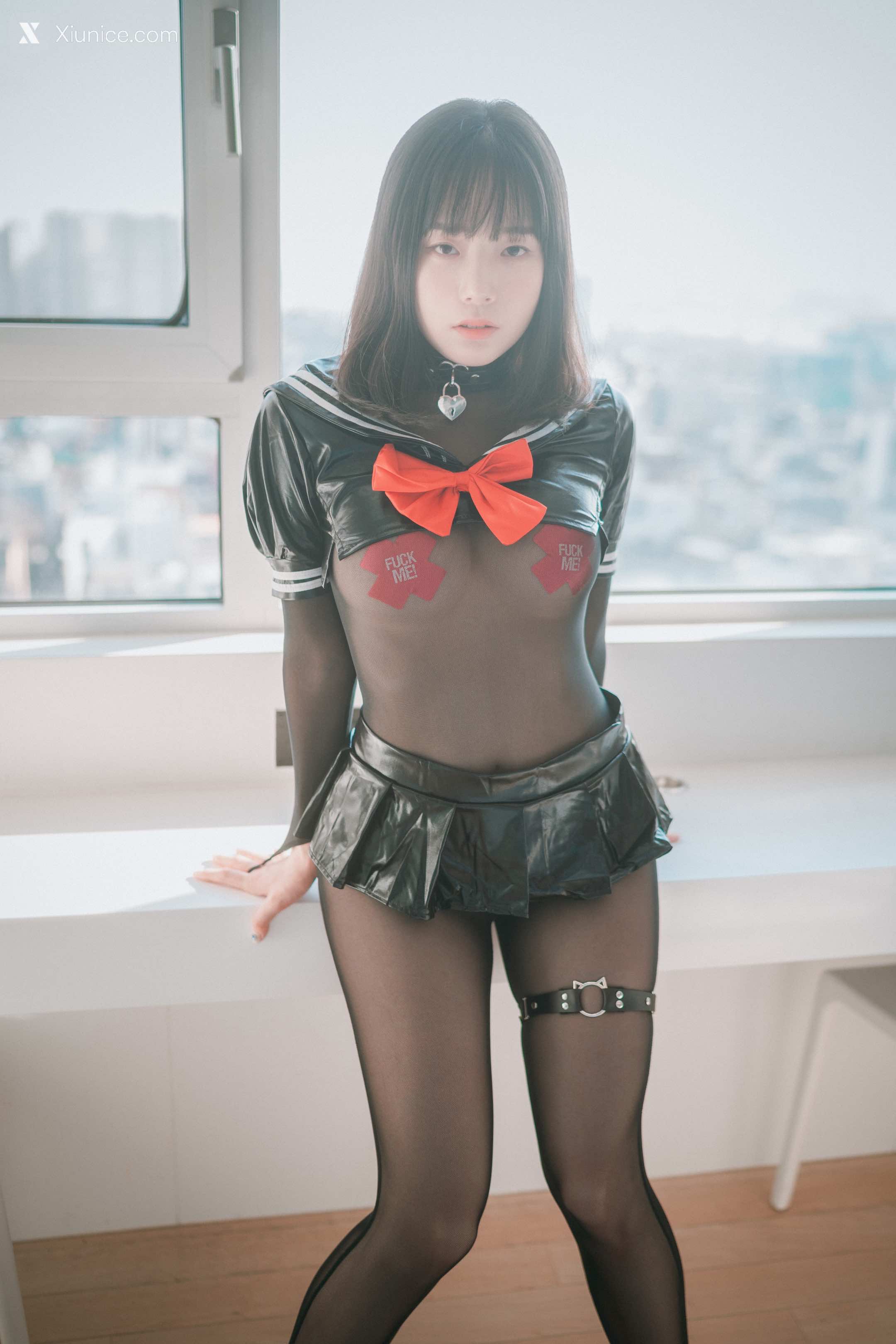DJAWA Photo – Pia (피아) – Leather Black Schoolgirl 4K