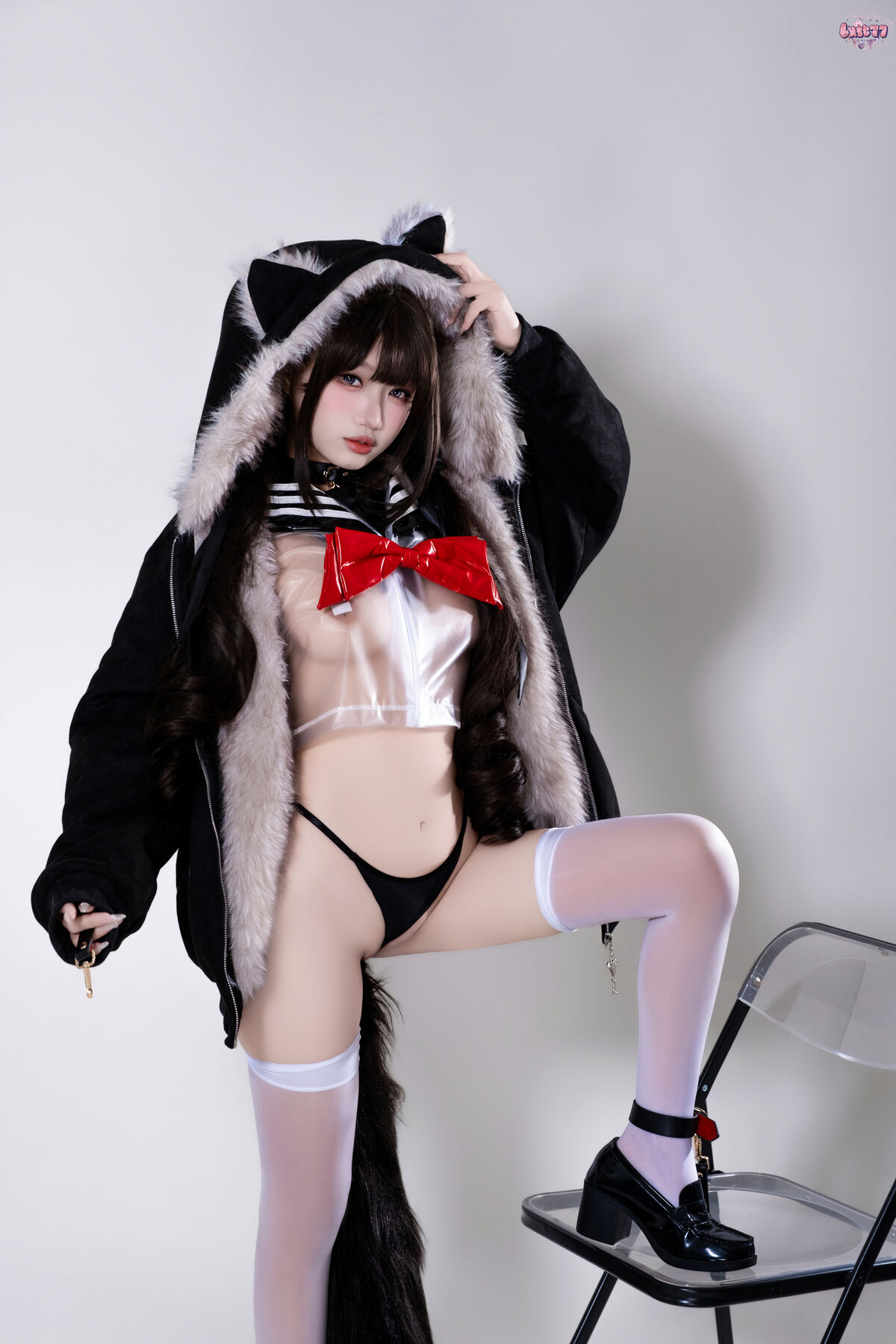 Coser@柒柒要乖哦 - 兽尾透明JK Part02