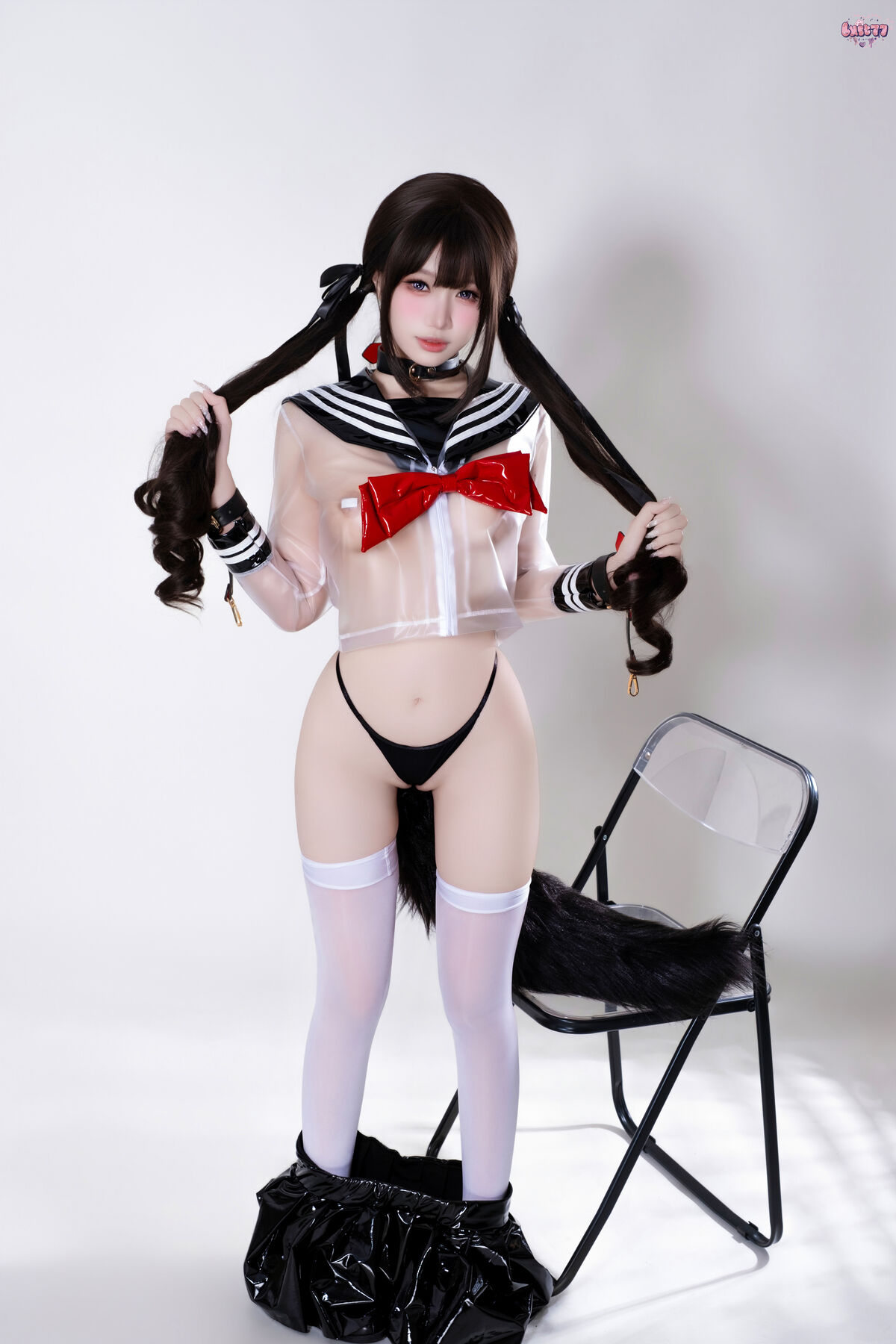 Coser@柒柒要乖哦 - 兽尾透明JK Part02