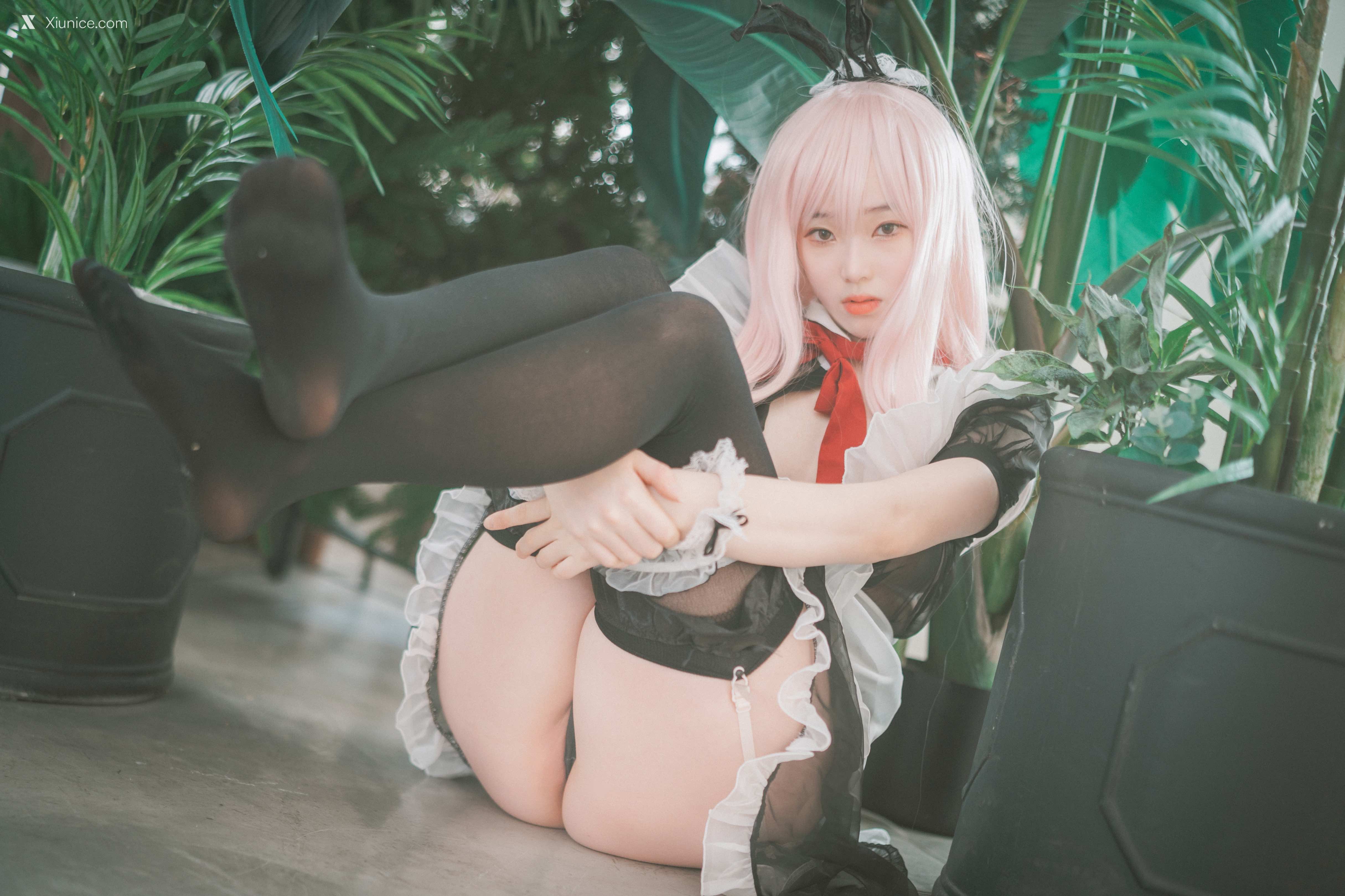DJAWA Photo – Bambi (밤비) – Sheer Bunny Maid 4K