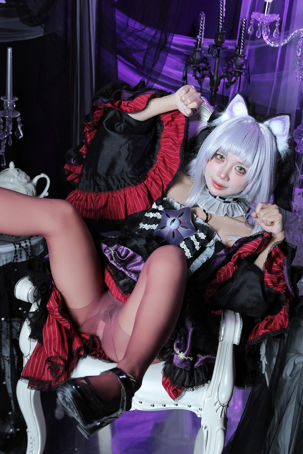 Cosplay PoppaChan – Murasaki Shion Dress Vtuber