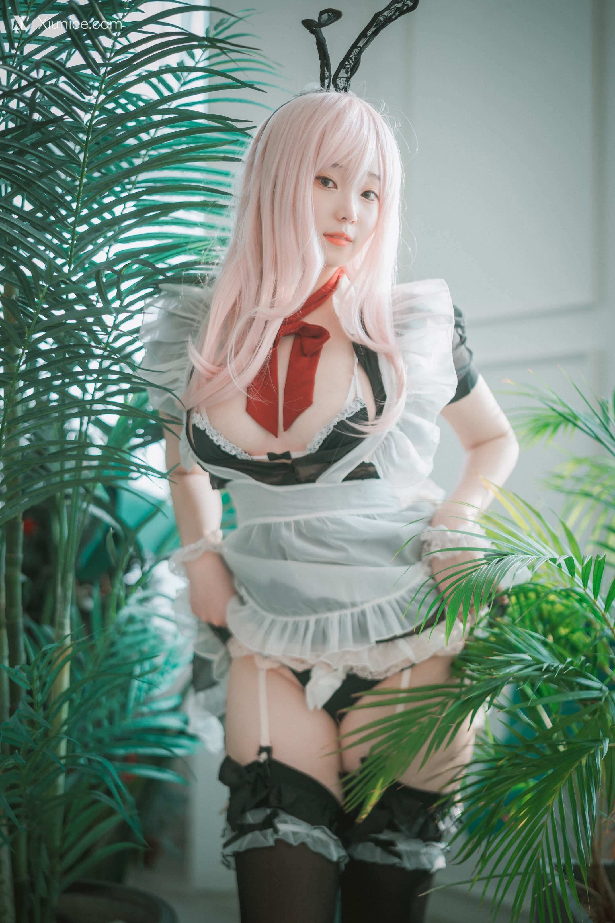 DJAWA Photo – Bambi (밤비) – Sheer Bunny Maid 4K