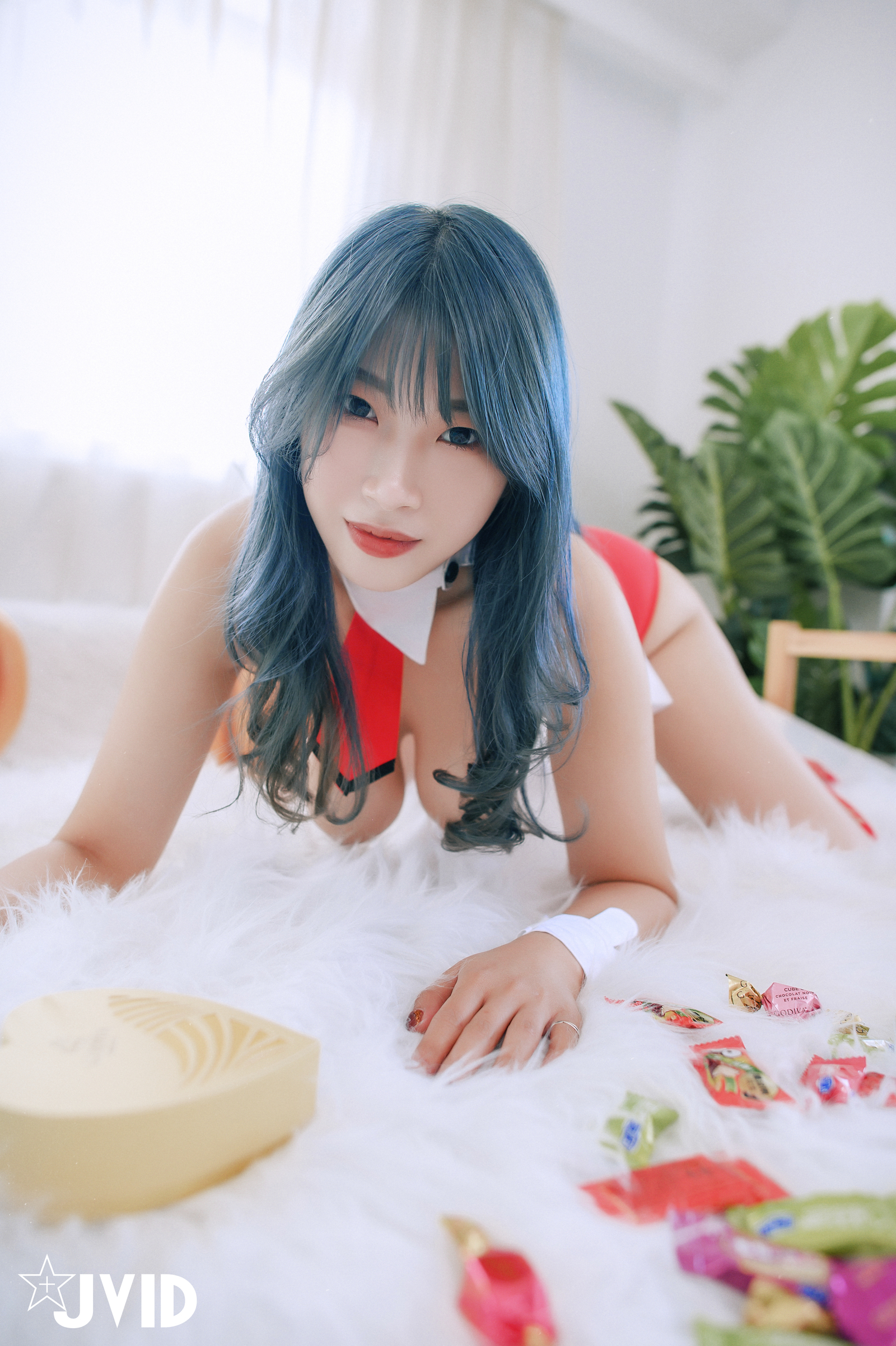 [JVID] 蜜雅 & 晨歆 – K與H的巨乳激烈床上運動㊙️不給糖就愛愛！