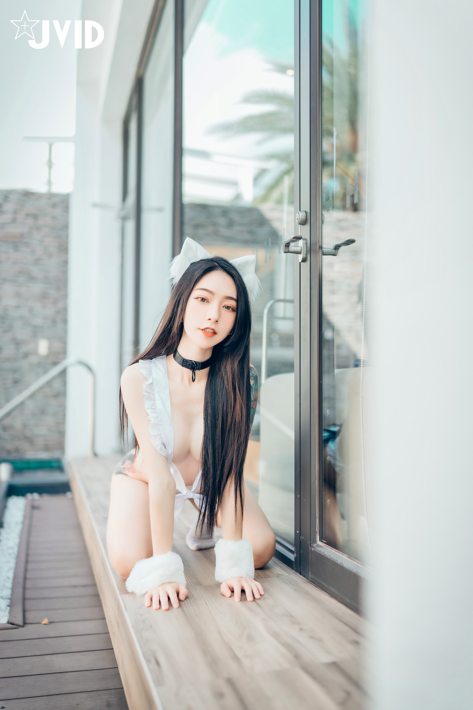 [JVID] 飘飘 – 猫娘女友-全真空死库水女仆-足控-激凸透点