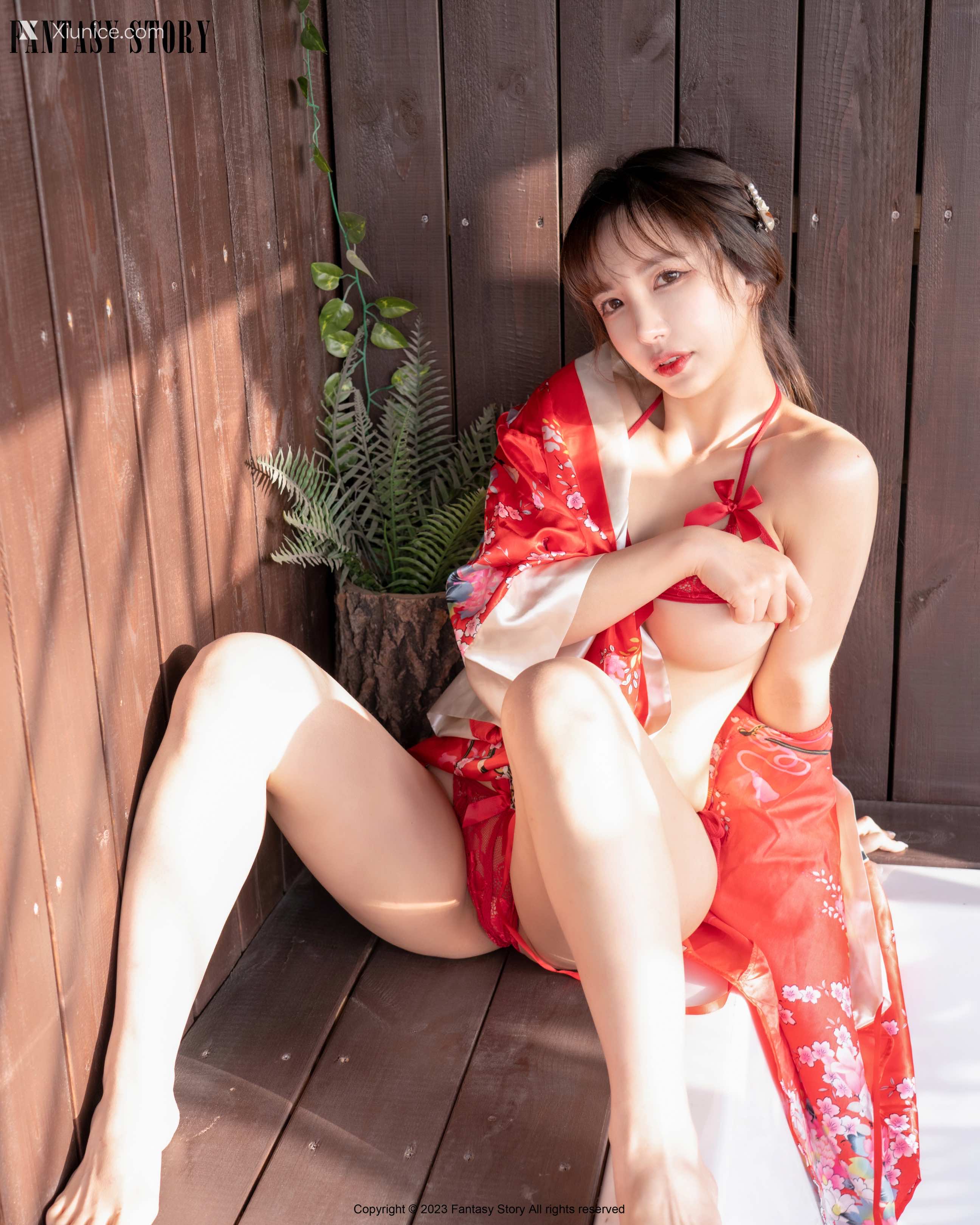 Fantasy Story Rua – A Girl in a Red Yukata 4K