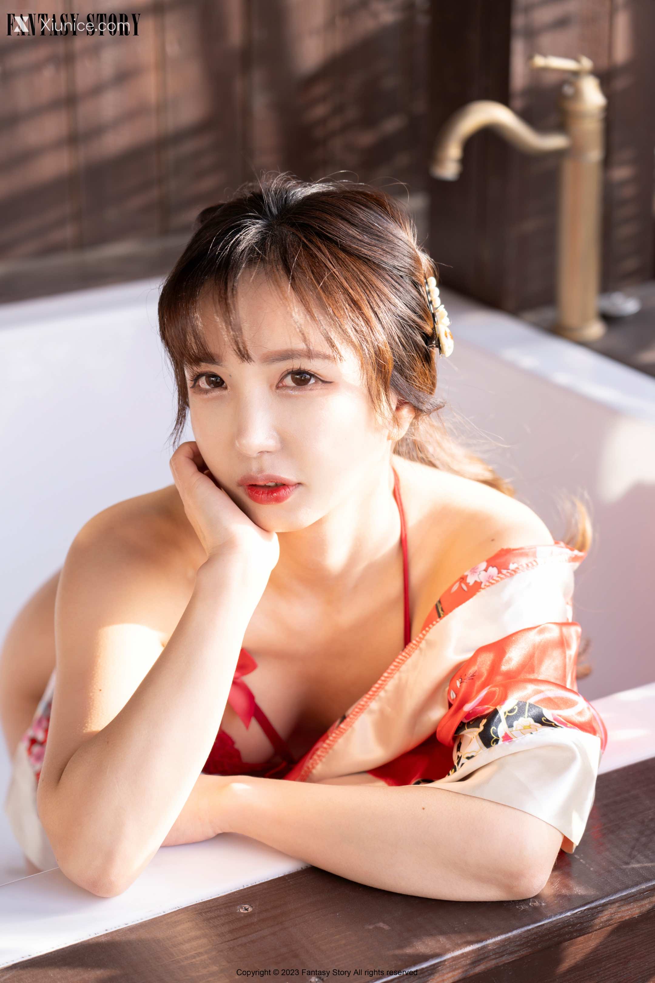 Fantasy Story Rua – A Girl in a Red Yukata 4K