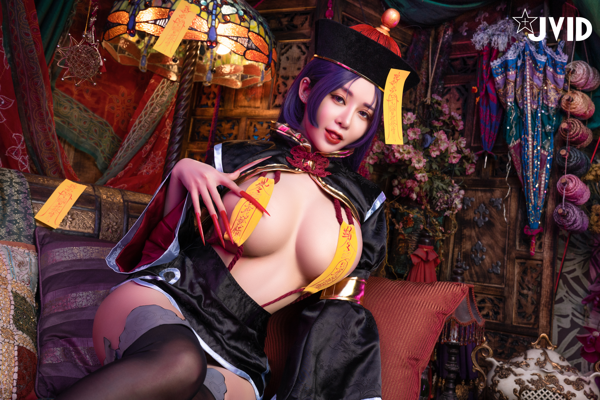 [JVID] 甜心幫 ღ 安希 – 菰蒲風動縱斜影，殭屍奶光安希膣得液滿