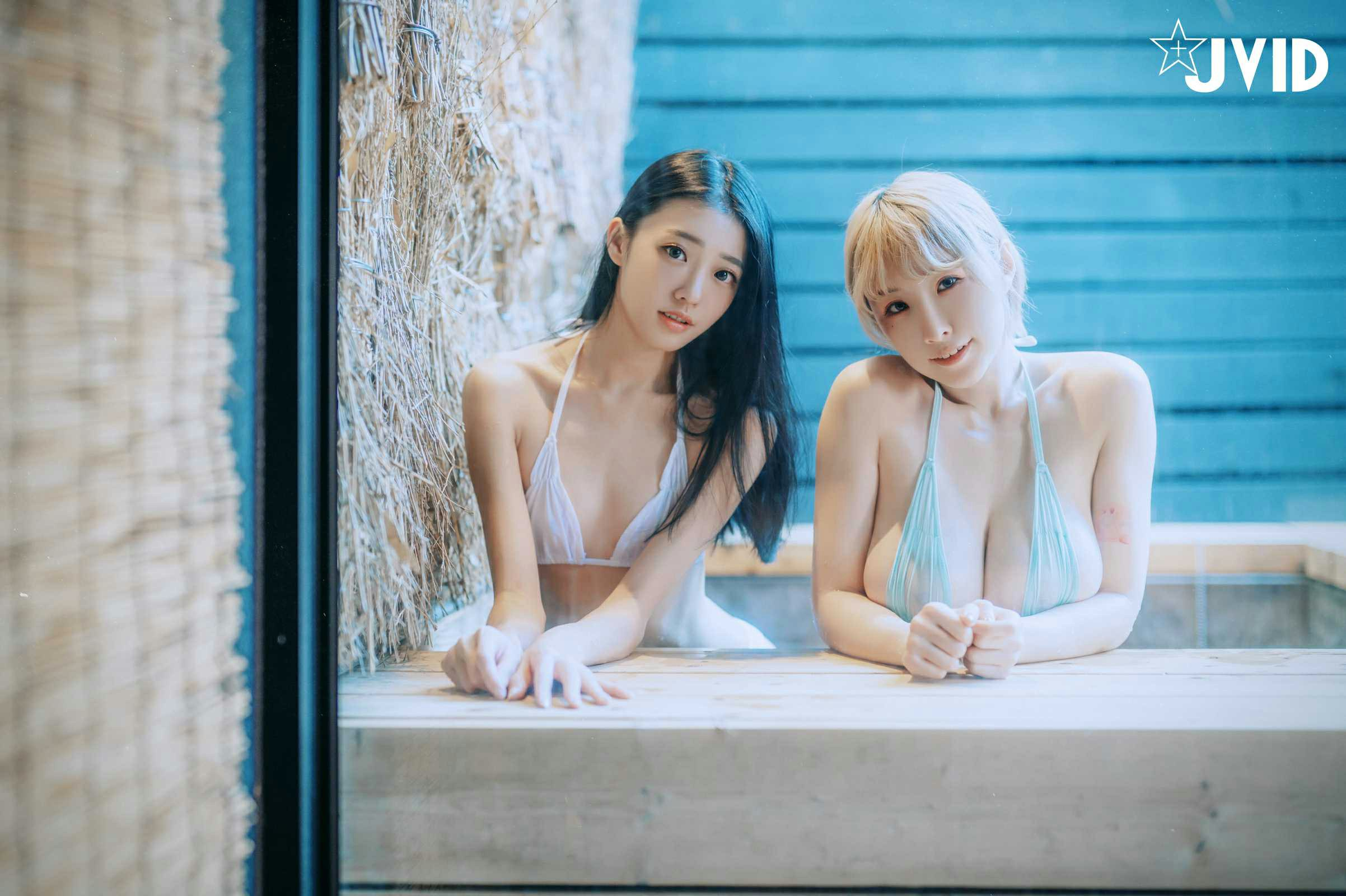 [JVID] 妍妍 Angel & 黎菲儿 – 色色的温泉之旅