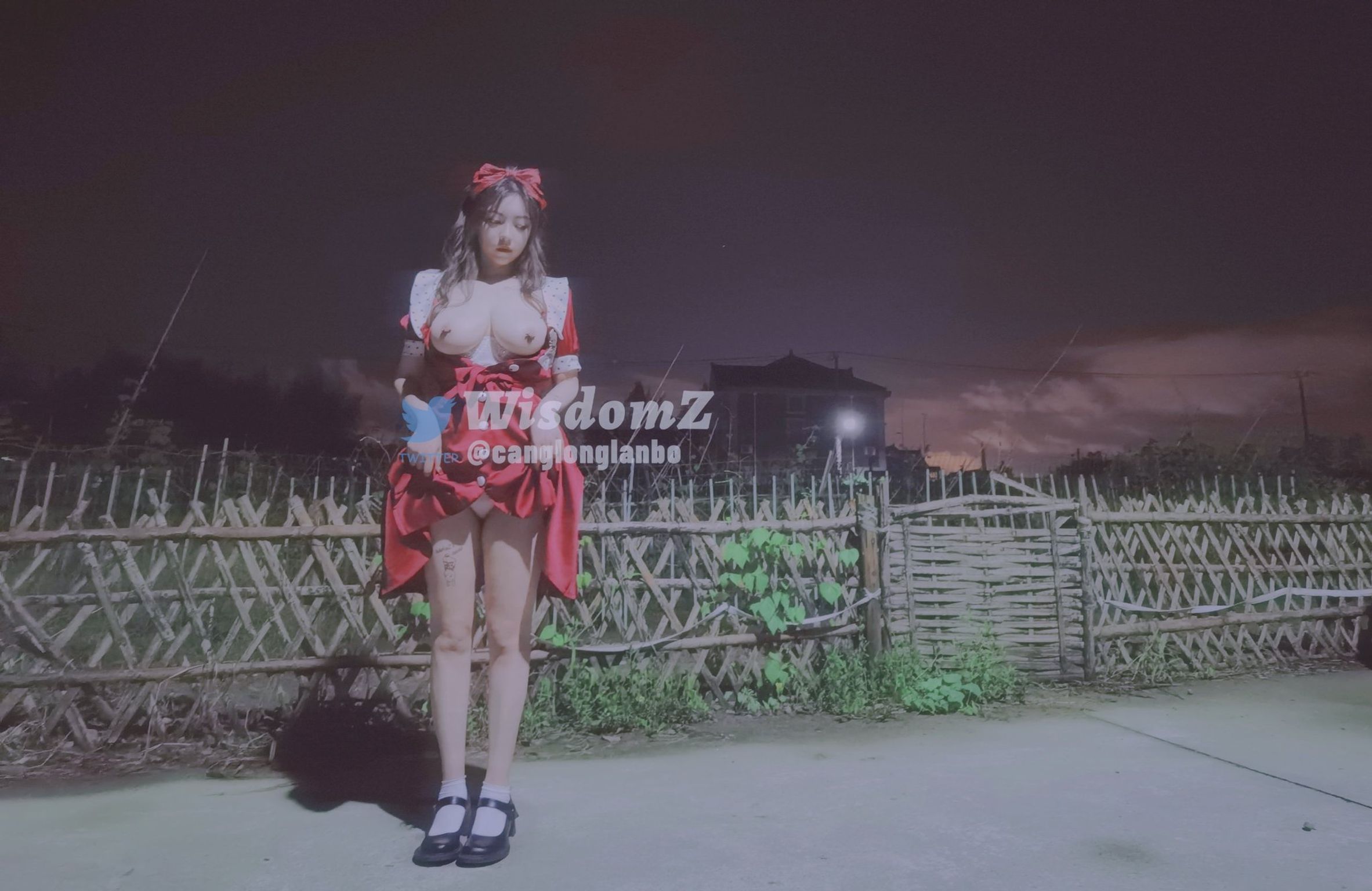 酒月： 极品巨乳 人前露出私拍