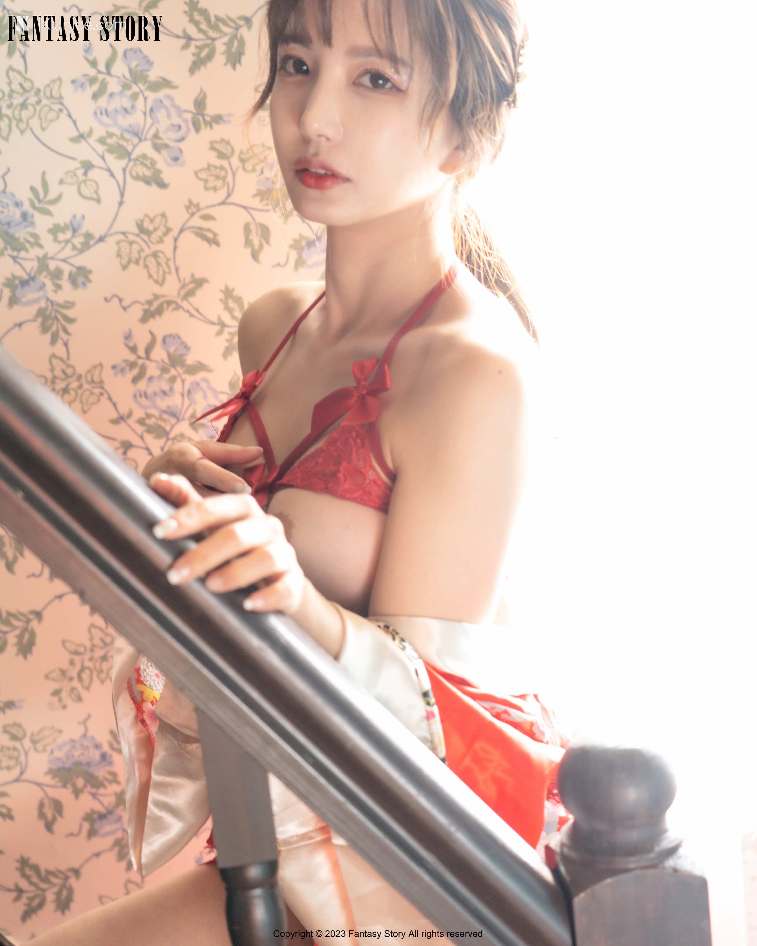 Fantasy Story Rua – A Girl in a Red Yukata 4K