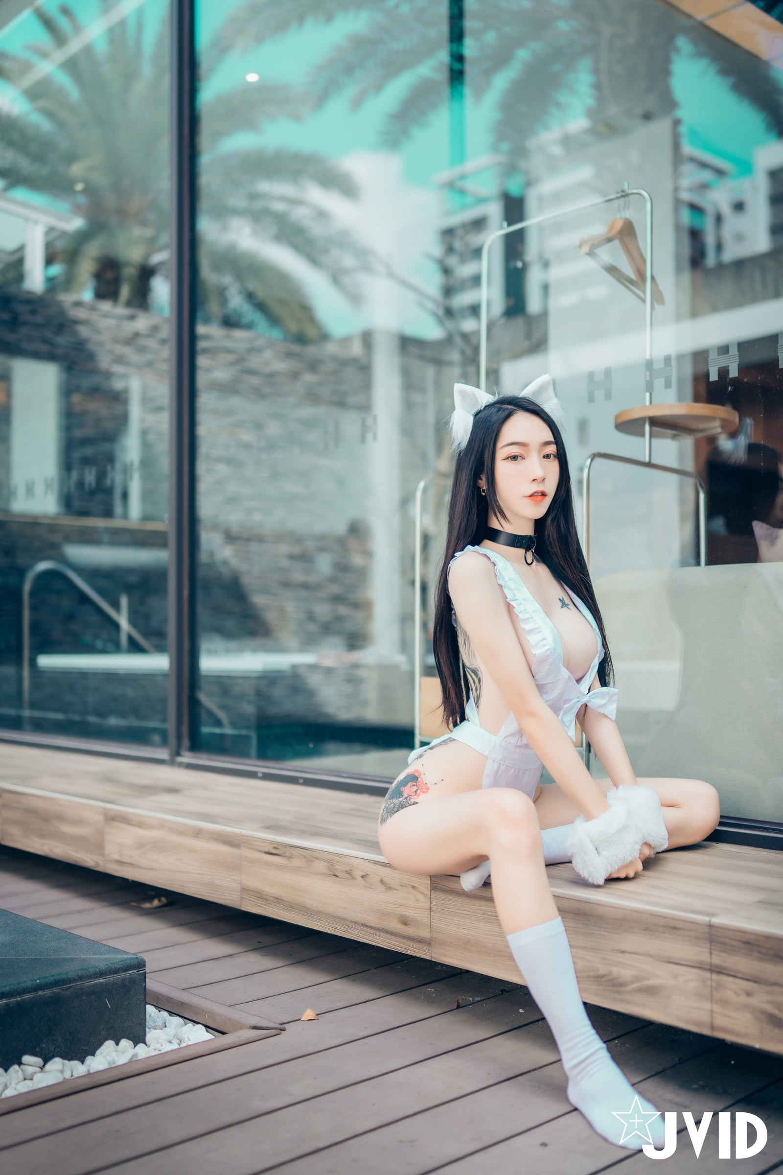 [JVID] 飘飘 – 猫娘女友-全真空死库水女仆-足控-激凸透点