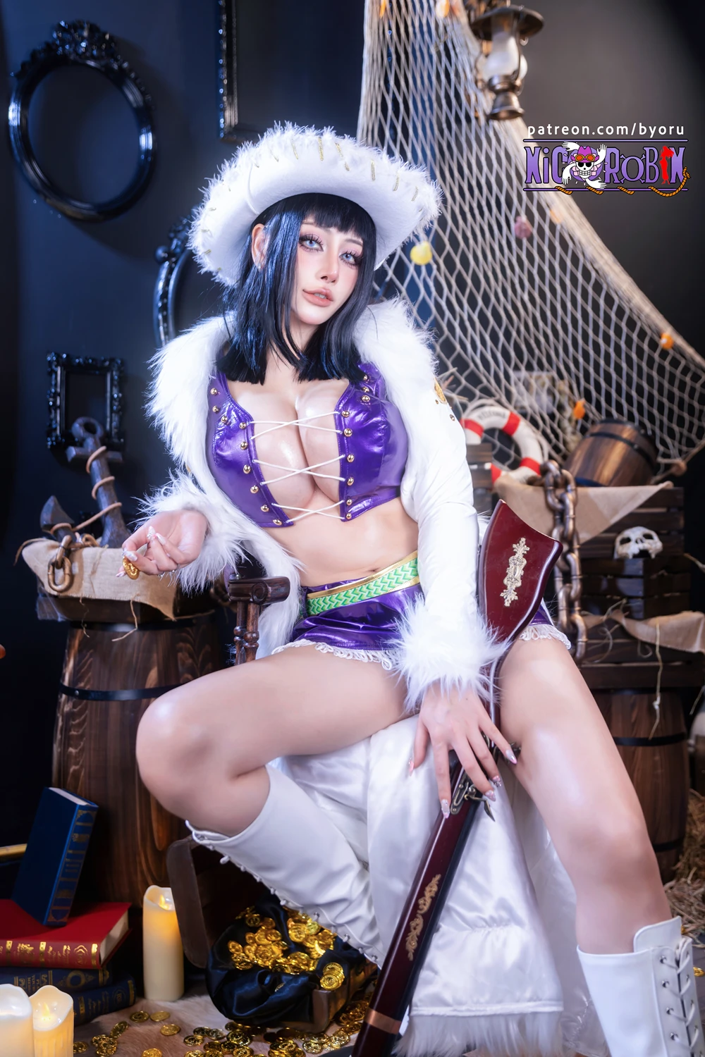 Cosplay 日本性感萝莉Byoru – 海贼王 妮可·罗宾