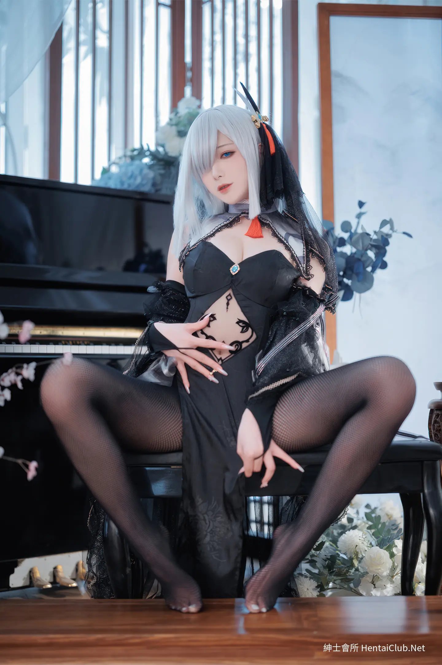 封疆疆v 原神 申鹤 同人黑婚纱