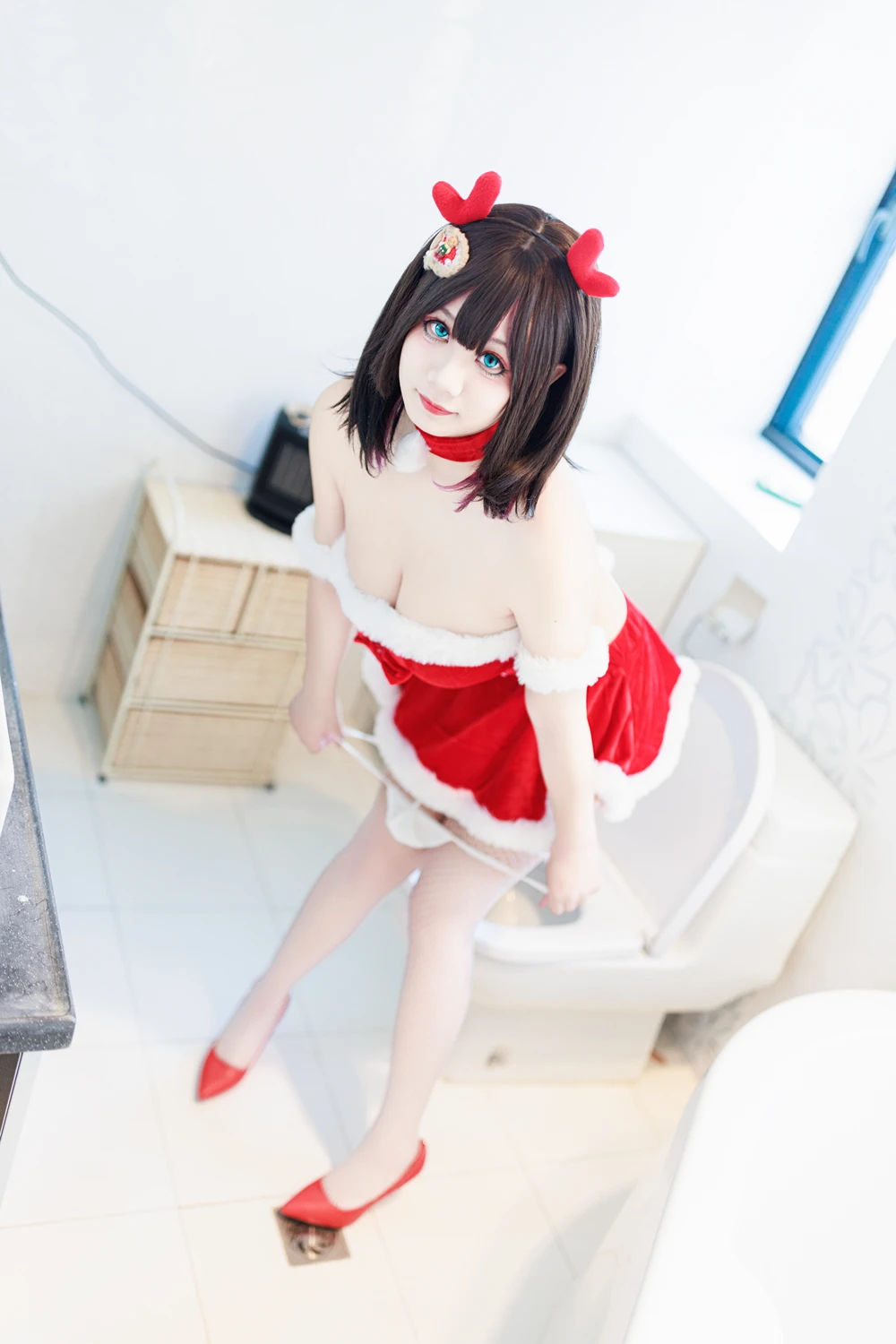 Cosplay 阿雪雪 – 圣诞居家