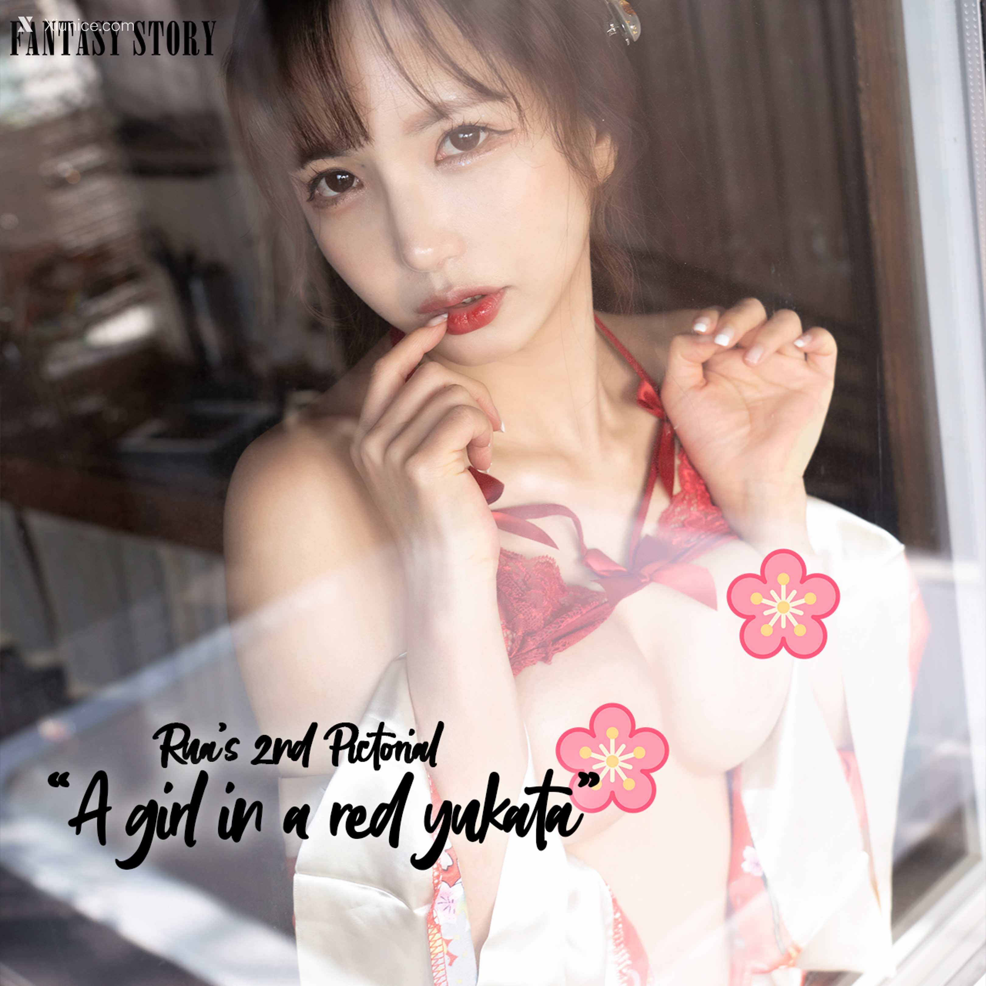 Fantasy Story Rua – A Girl in a Red Yukata 4K