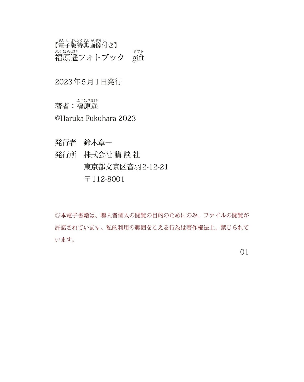 Haruka Fukuhara 福原遥 - 電子版特典画像付き フォトブック gift Part02