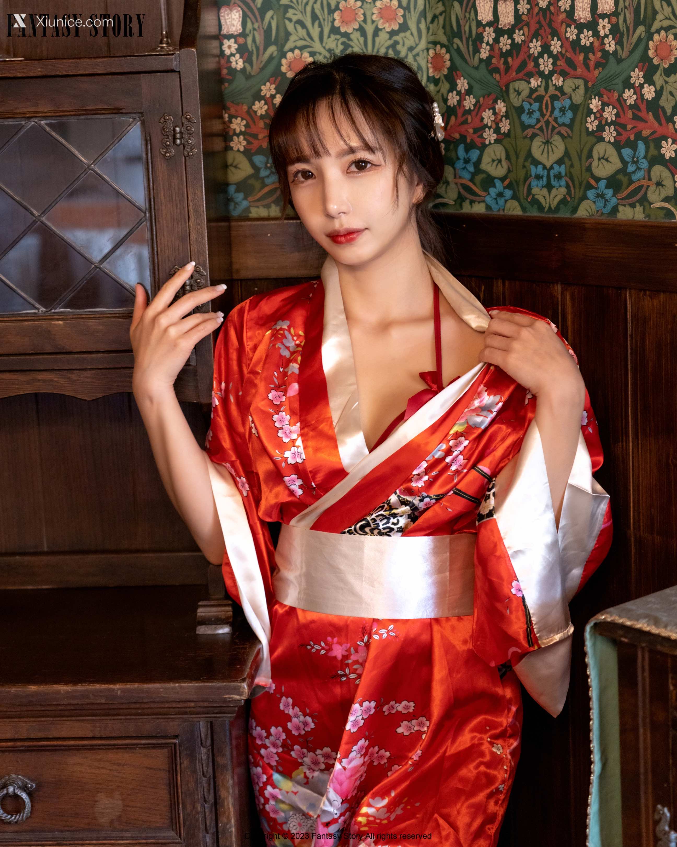 Fantasy Story Rua – A Girl in a Red Yukata 4K
