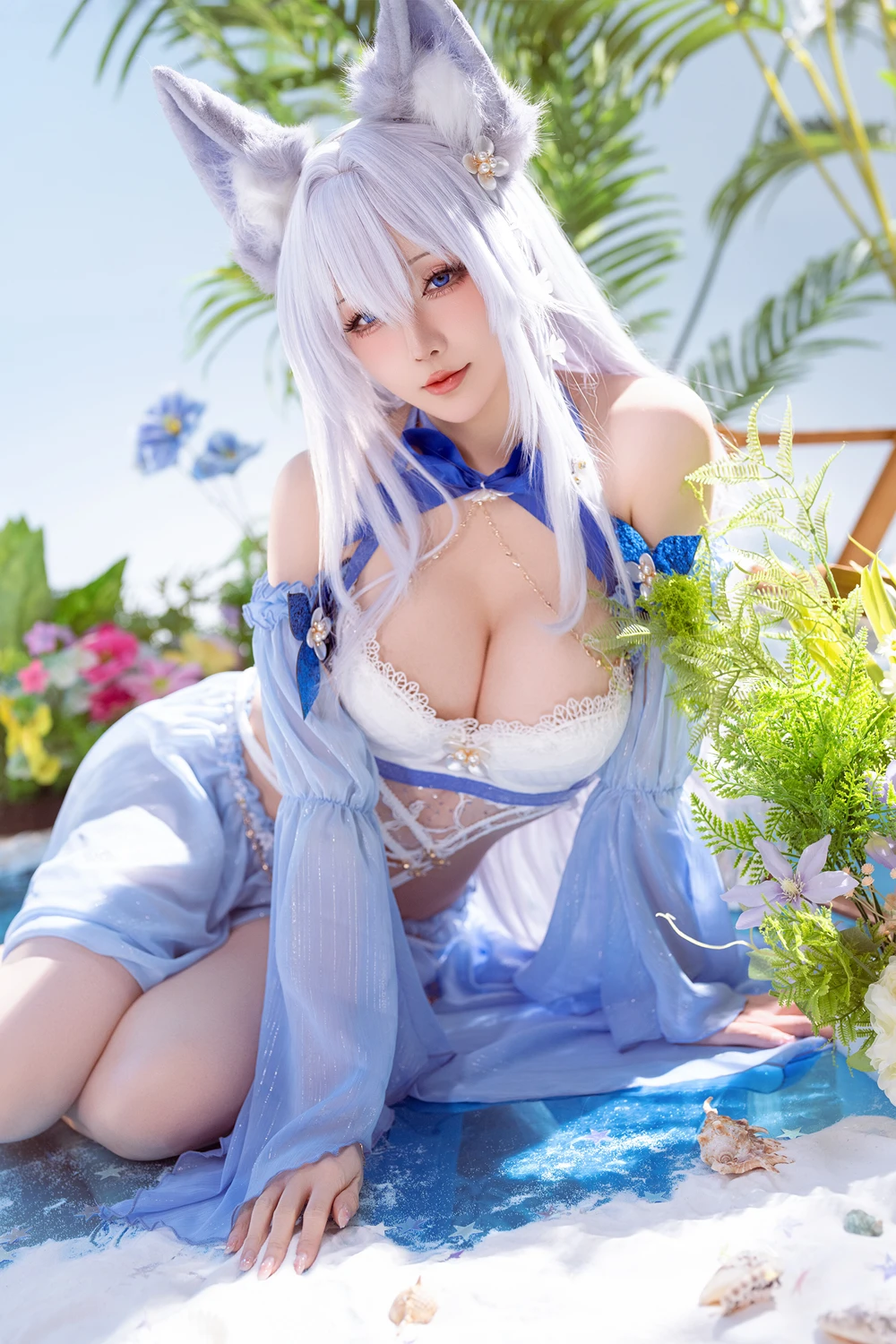 Cosplay 星之迟迟Hoshilily – 碧蓝航线 信浓泳装