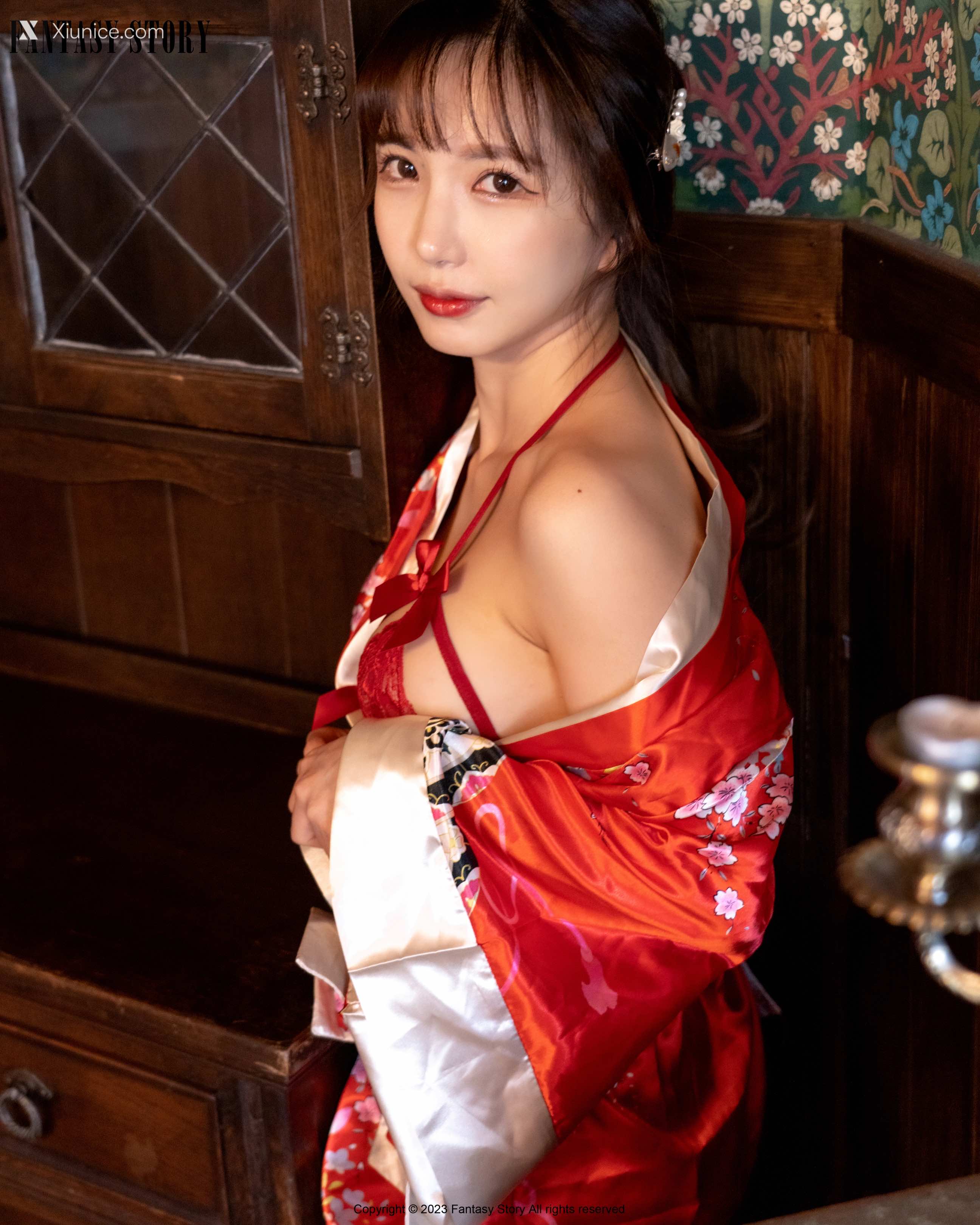 Fantasy Story Rua – A Girl in a Red Yukata 4K