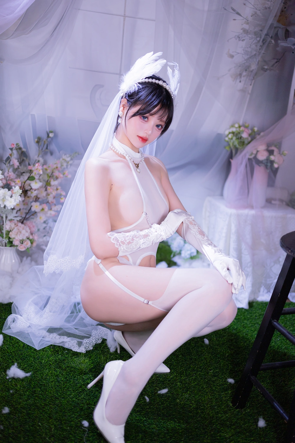 Cosplay 星黛鹿鹿 – 白丝花嫁