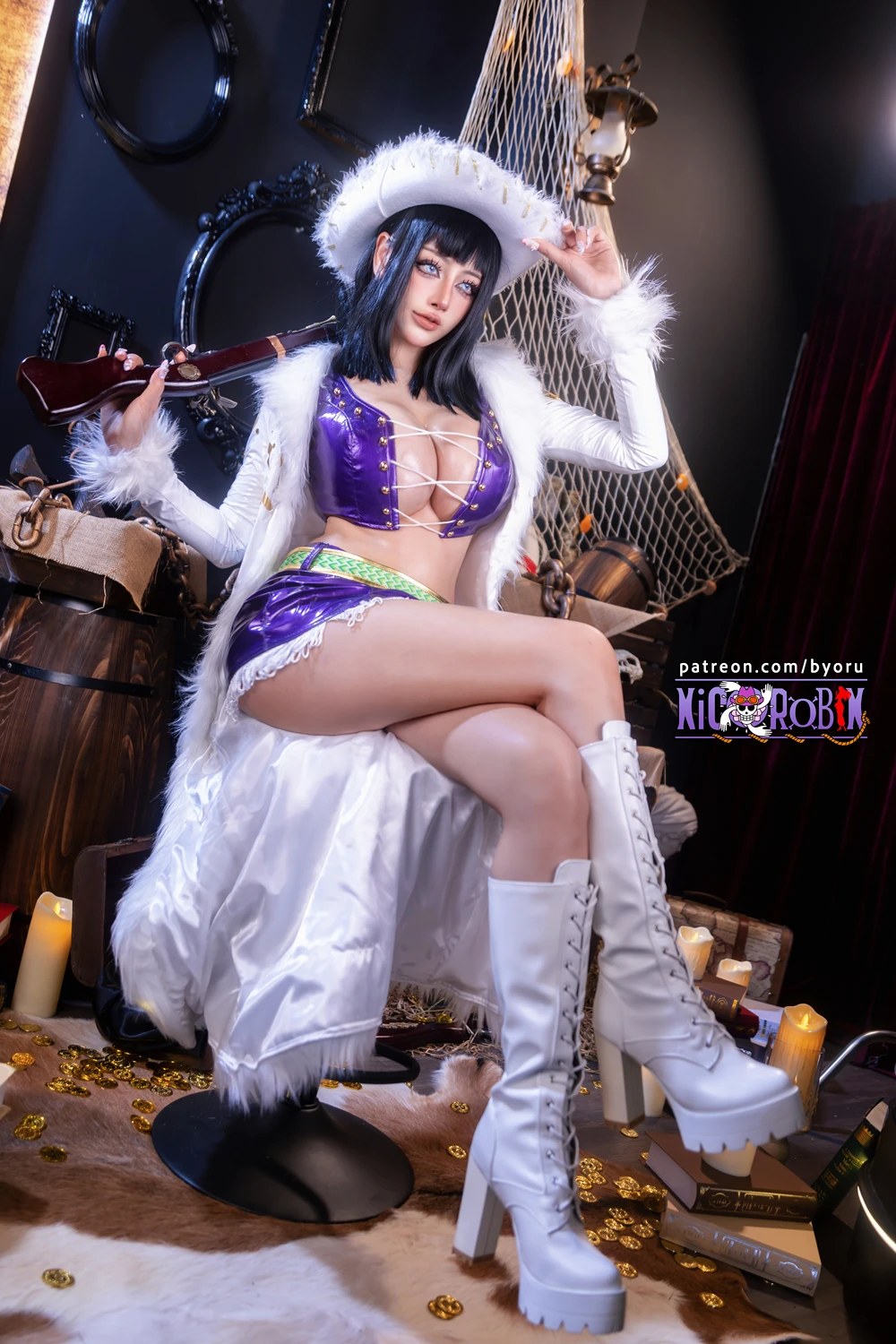 Cosplay 日本性感萝莉Byoru – 海贼王 妮可·罗宾