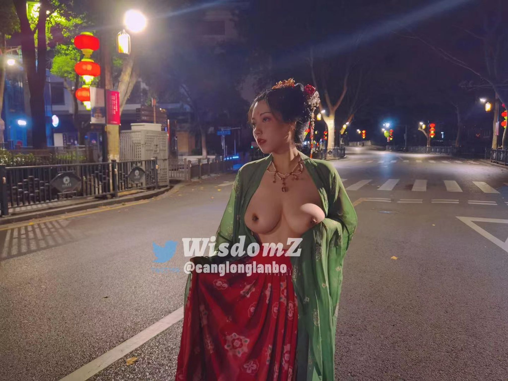 酒月： 极品巨乳 人前露出私拍