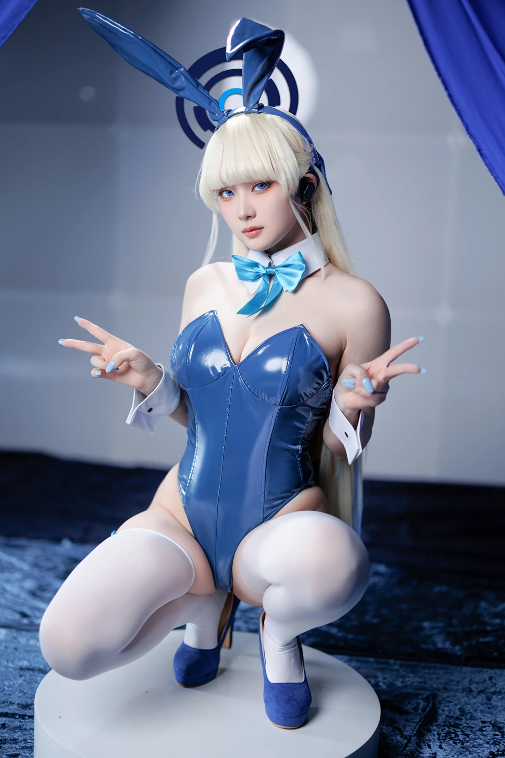 Cosplay 屿鱼 – 蔚蓝档案 飞鸟马时 兔女郎+S