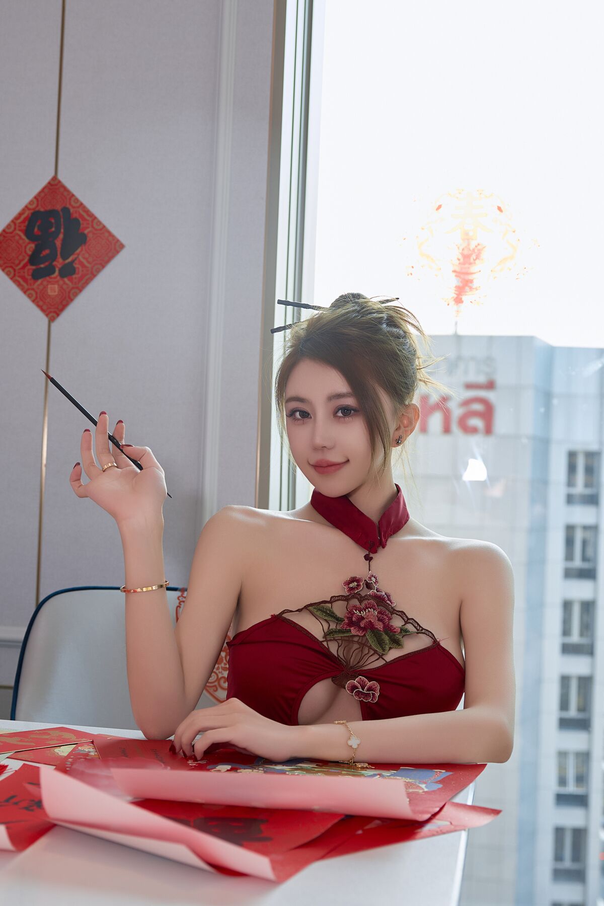内购无水印 tina_甜仔 - 秀人网模特 新年主题 内购无水印 6 内购无水印 tina_甜仔 - 秀人网模特 新年主题 内购无水印